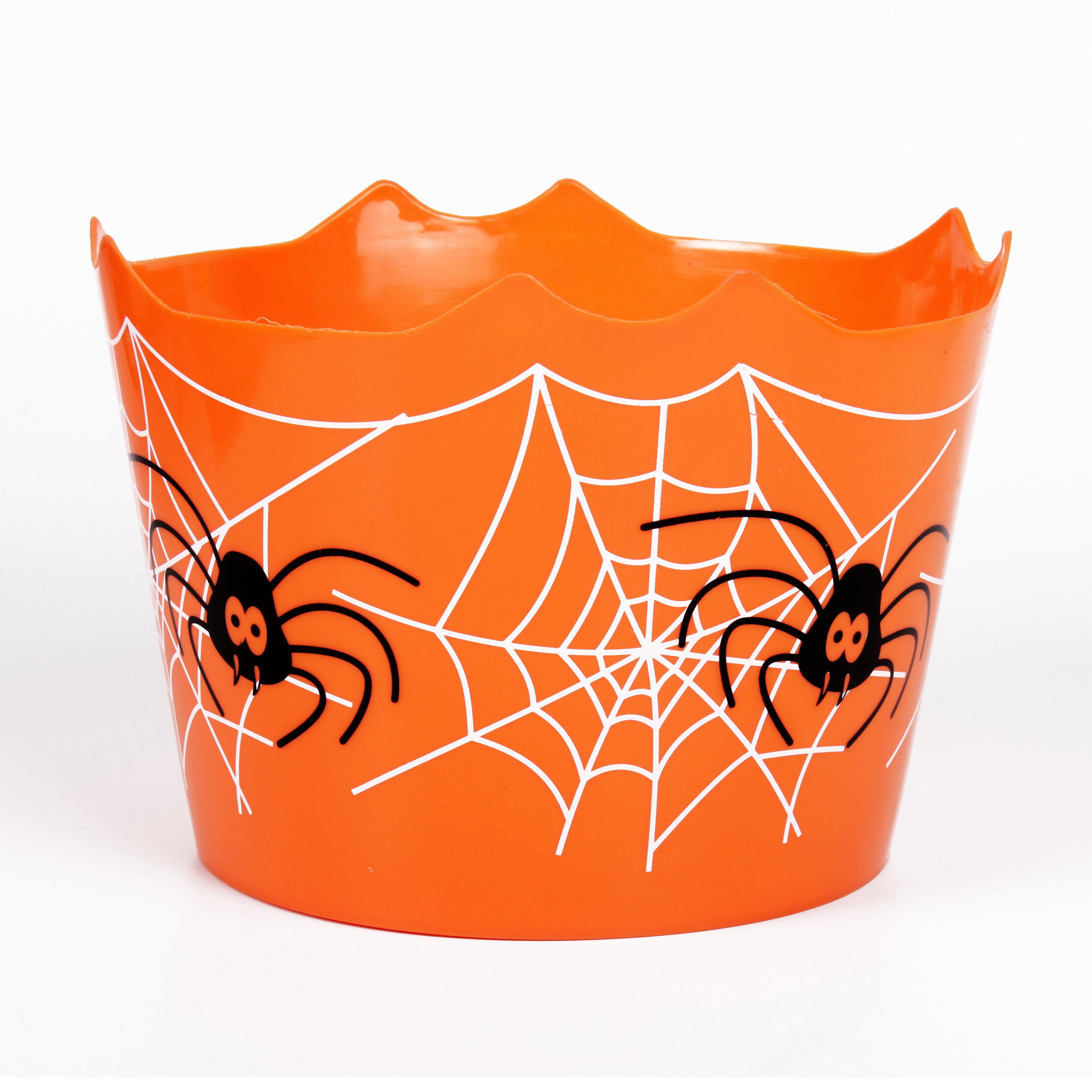 Trick or Treat Candy Bucket 20cm x 14cm - Orange 1pc