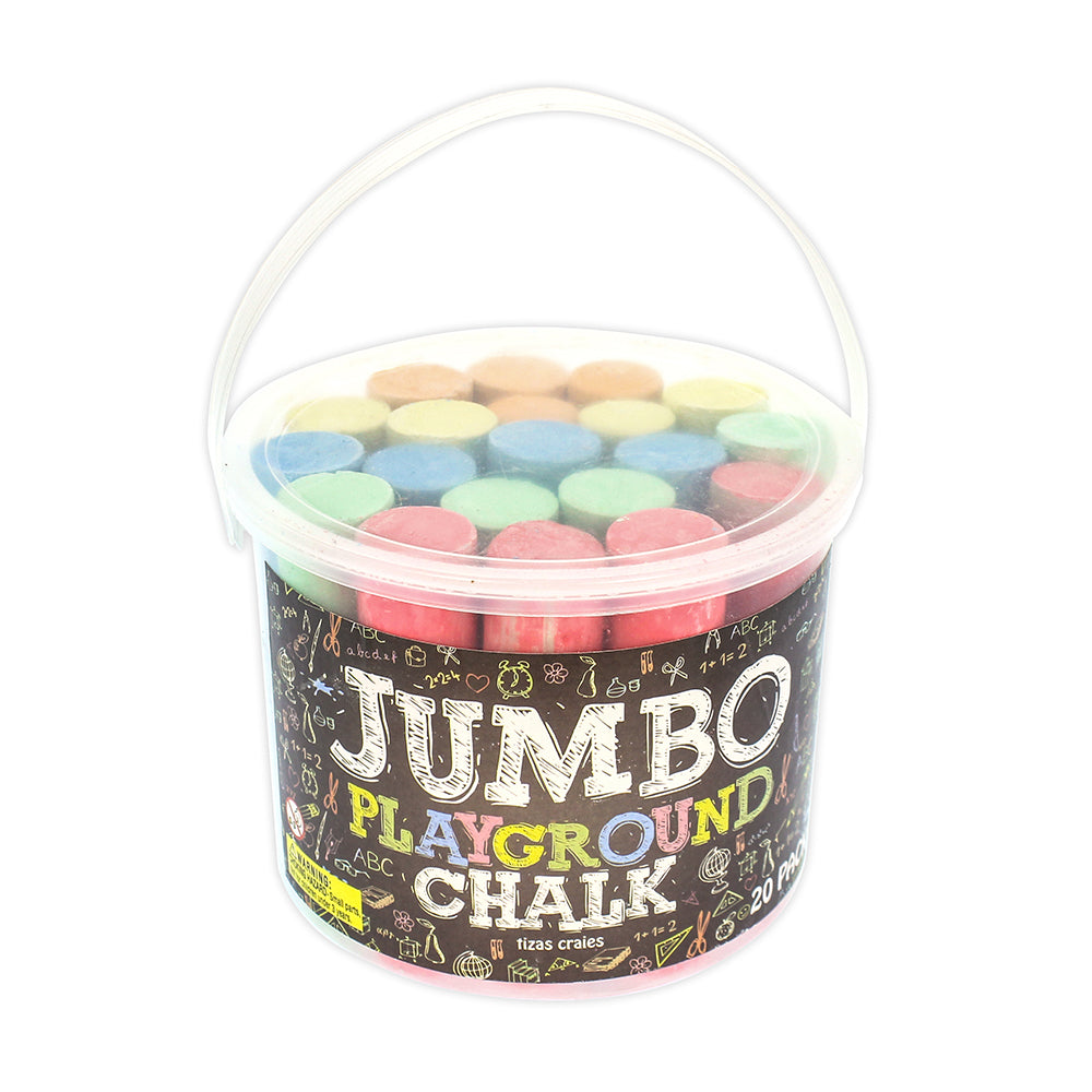 Jumbo Playground Chalk Asst Se0482 20 Pcs