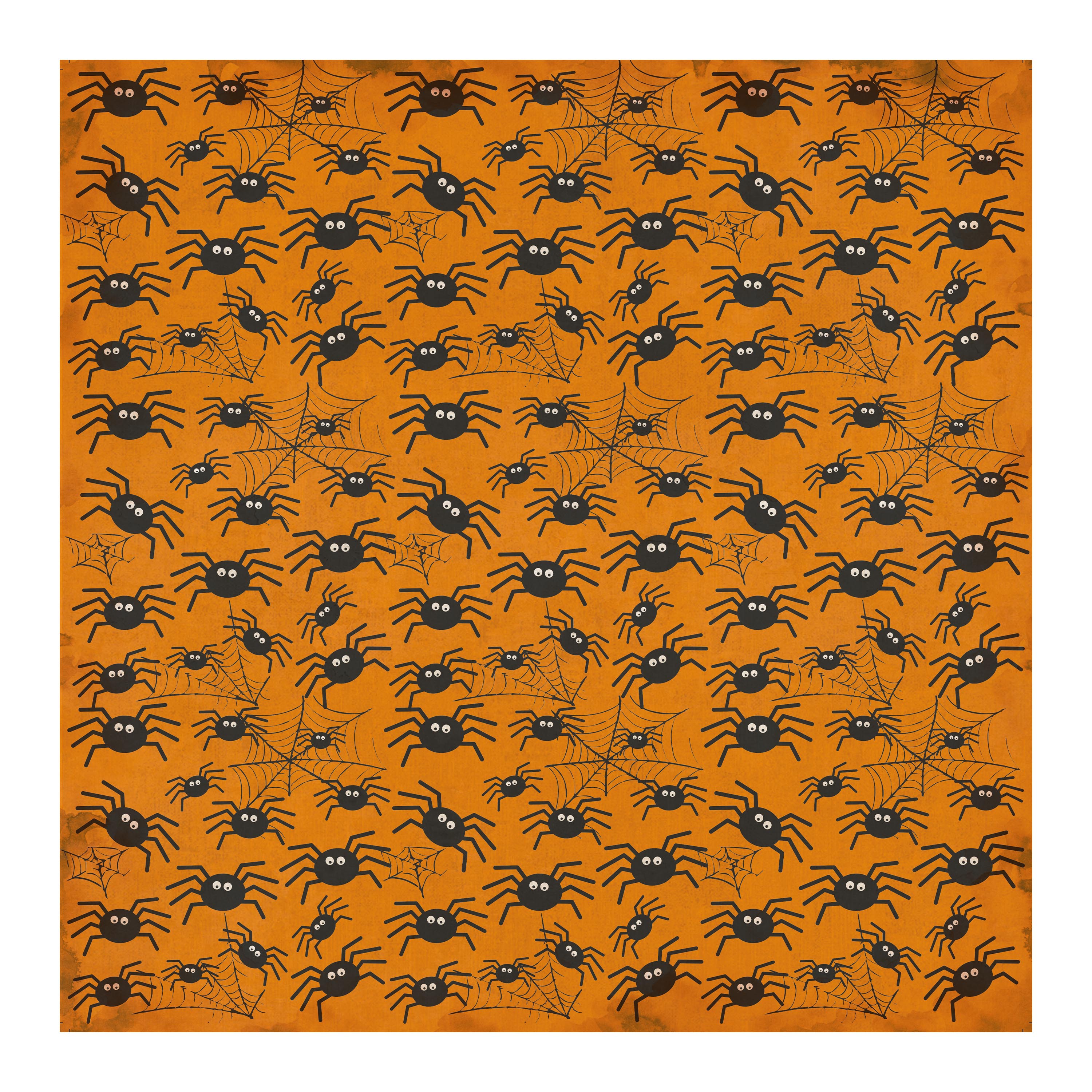 6 x 6 inch Printed Cardstock pack- Halloween, 24 Sheets, 12 Designs, 250 gsm