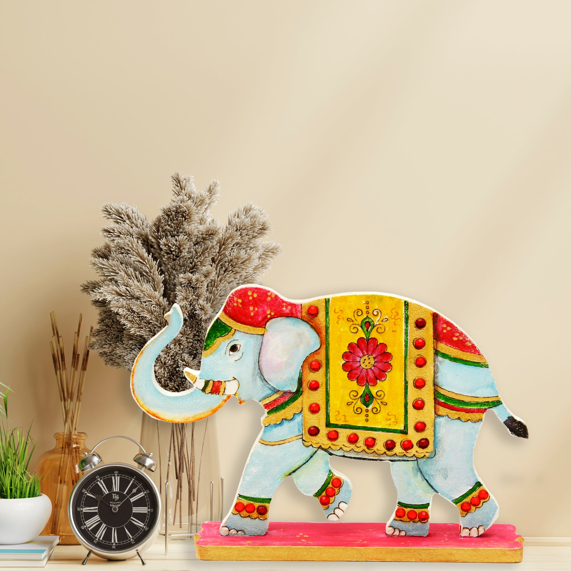 MDF Pre Marked Elephant Elegance With Stand 4 X 6Inch 1Pc Lb