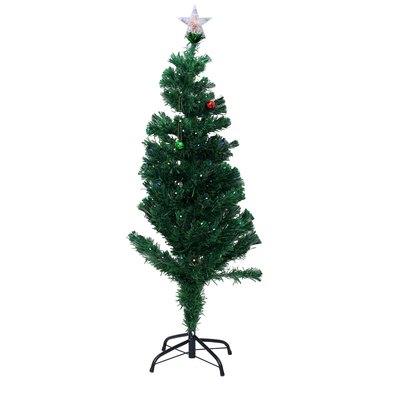 X-Mas Fiber Tree W/Optic Star Light W/LED 120cm 1pc