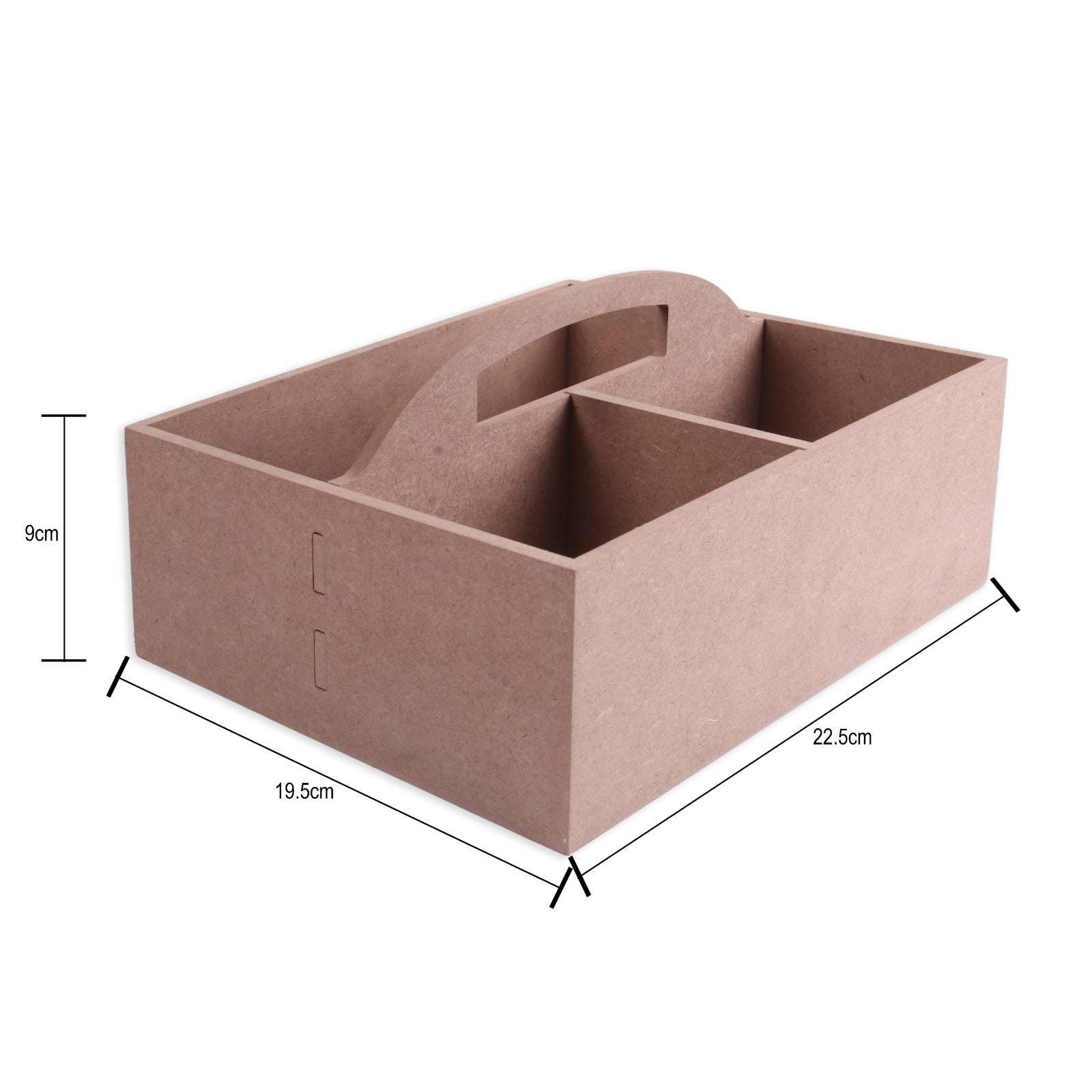 MDF Table Organizer With Handle L22.7 X W19.7Cm Approx 5.5Mm Thick 1Pc Sw Lb