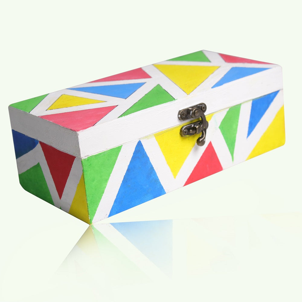 MDF Box With Latch Rectangle 8 X 4 X 2.75Inch 5.5Mm Thick 1Pc Sw Lb
