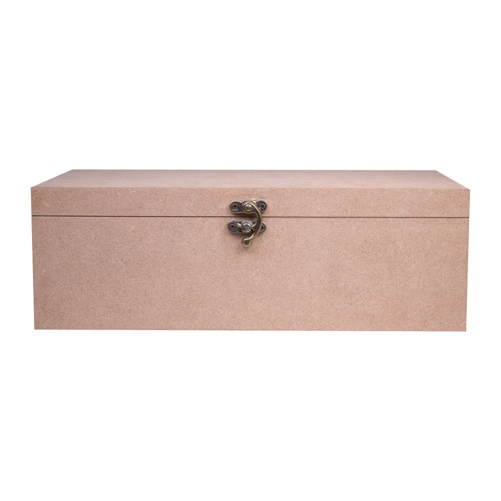 MDF Box With Latch Rectangle 12 X 6 X 4Inch 5.5Mm Thick 1Pc Sw Lb