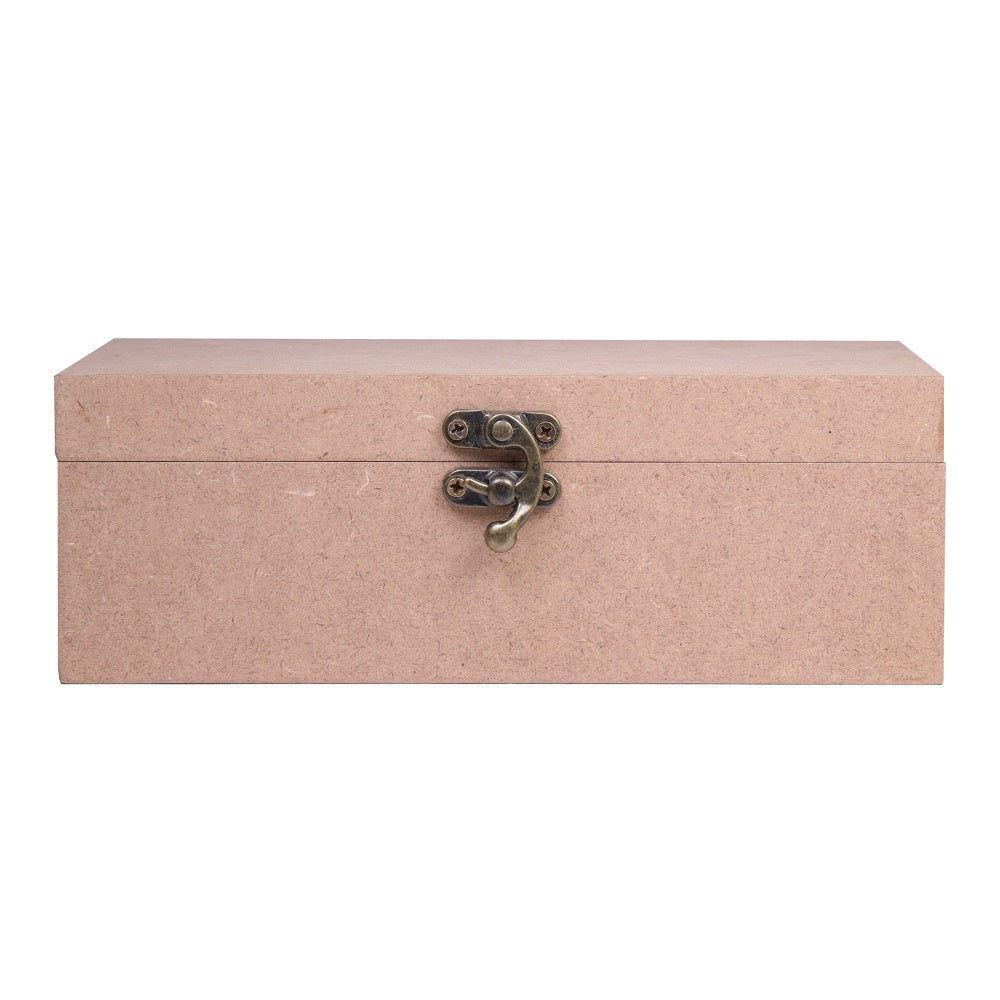 MDF Box With Latch Rectangle 8 X 4 X 2.75Inch 5.5Mm Thick 1Pc Sw Lb