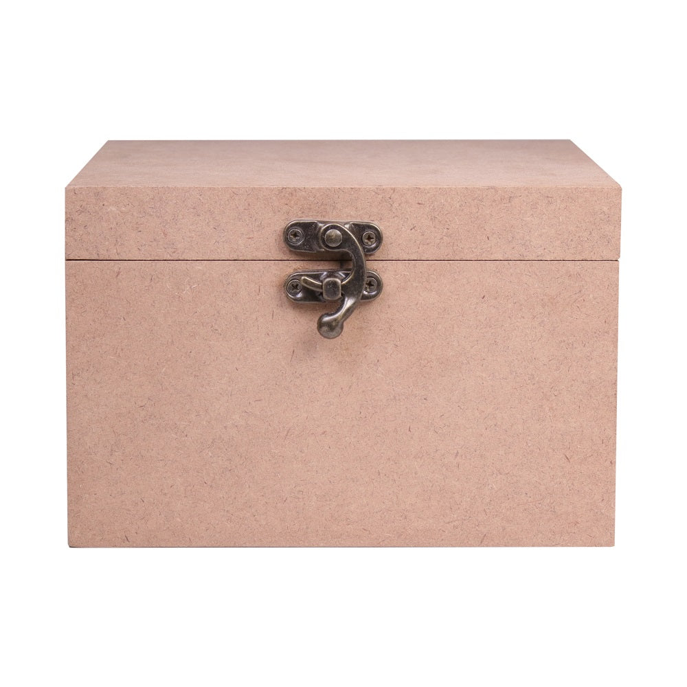 MDF Box With Latch Rectangle 6 X 6 X 4Inch 5.5Mm Thick 1Pc Sw Lb