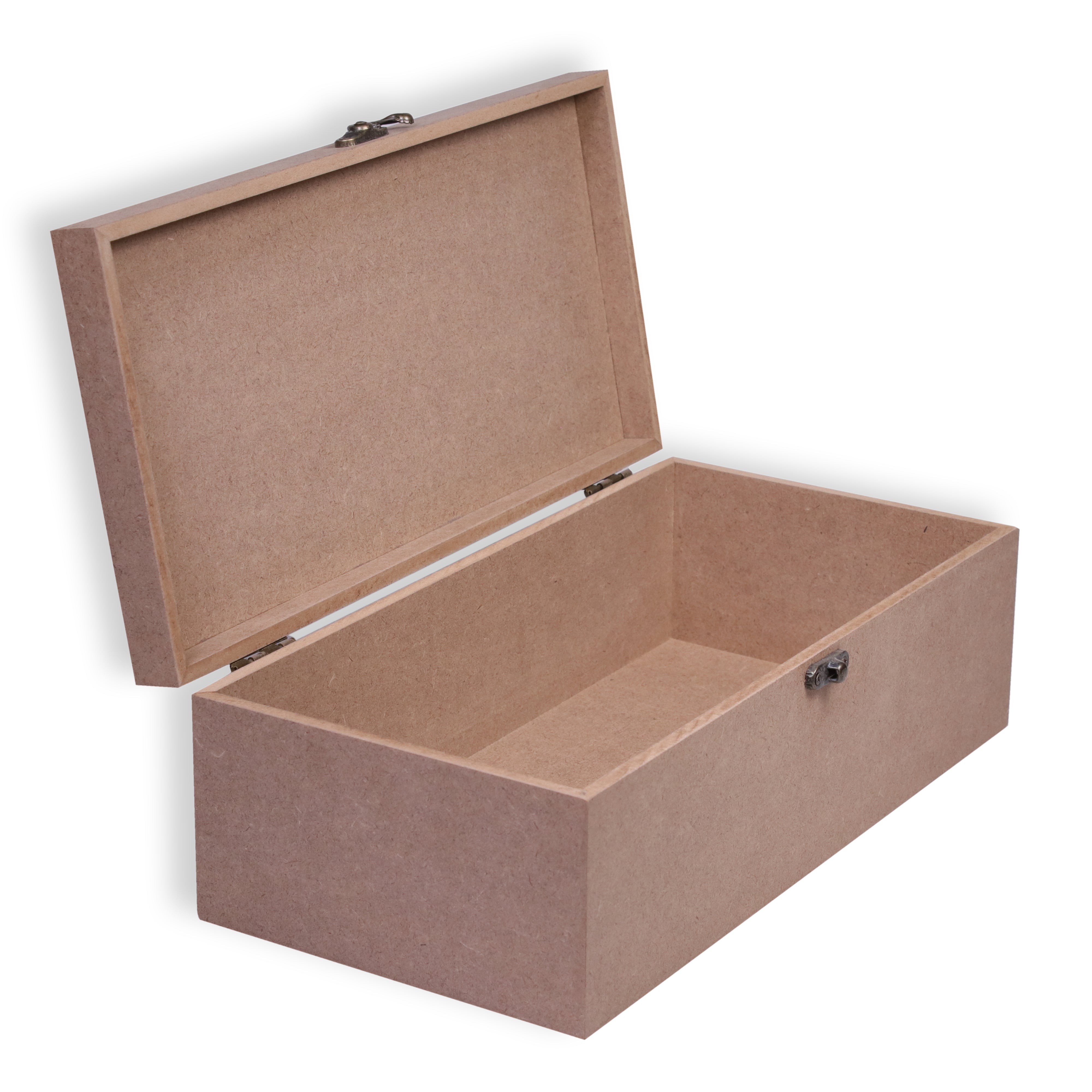 MDF Box With Latch Rectangle 12 X 6 X 4Inch 5.5Mm Thick 1Pc Sw Lb