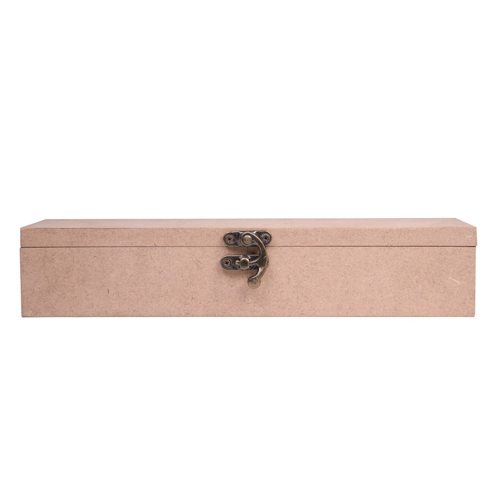 Mdf Box With Latch Rectangle 10 X 3 X 2Inch 5.5Mm Thick 1Pc Sw Lb