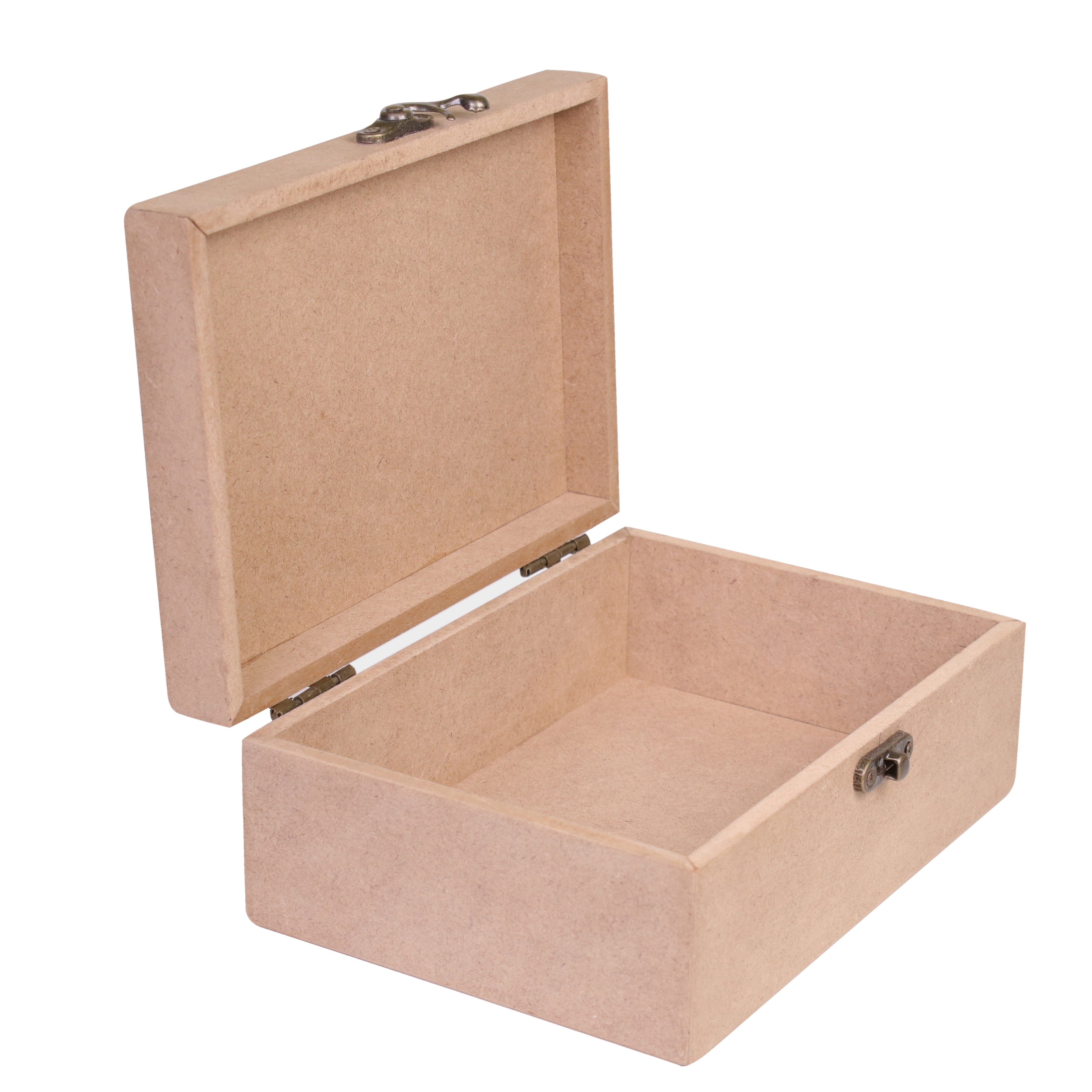 MDF Box With Latch Rectangle 7 X 5 X 2.75Inch 5.5Mm Thick 1Pc Sw Lb