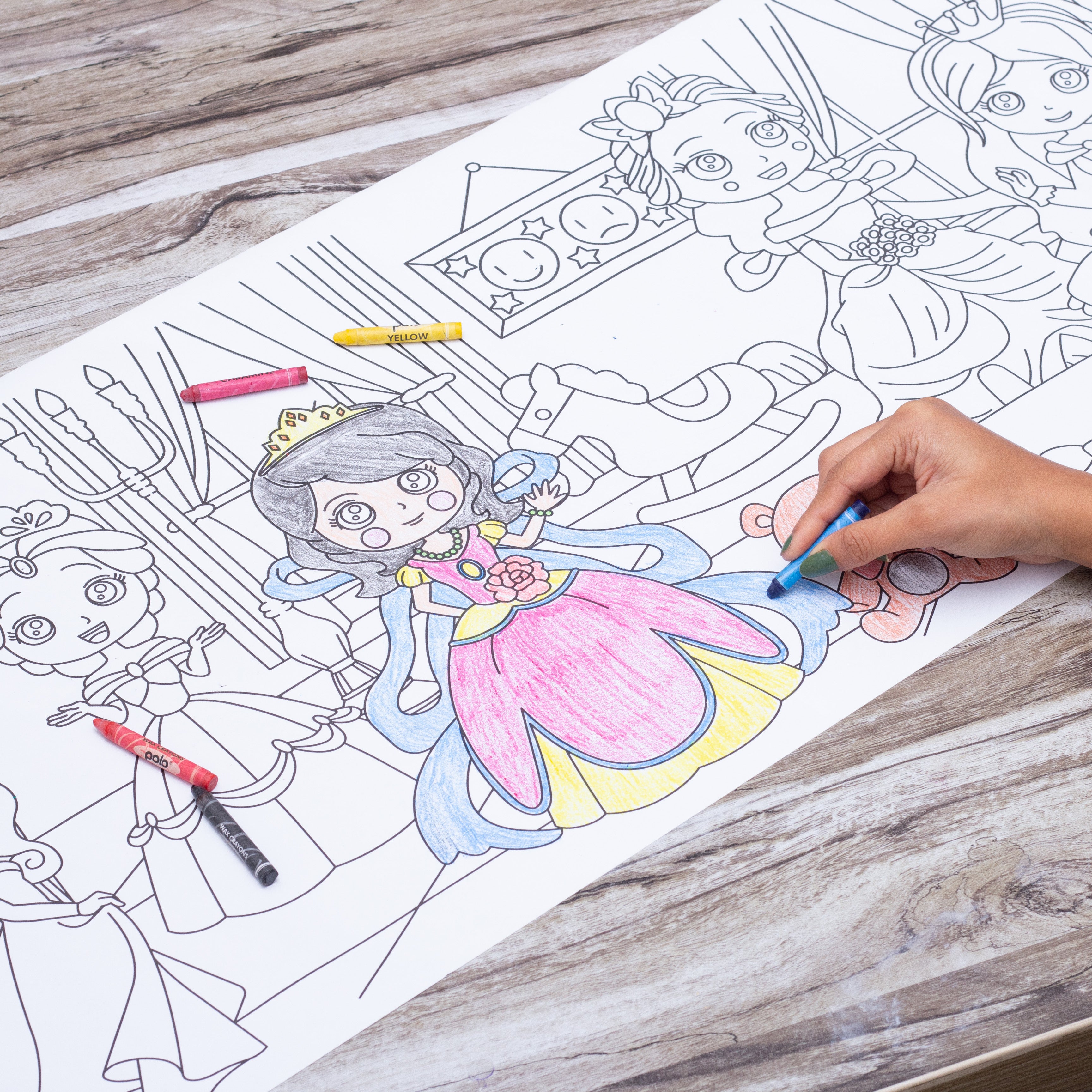 Repositionable Creative Colouring Paper Roll Animal 3mtr X W38cm 1 BOX
