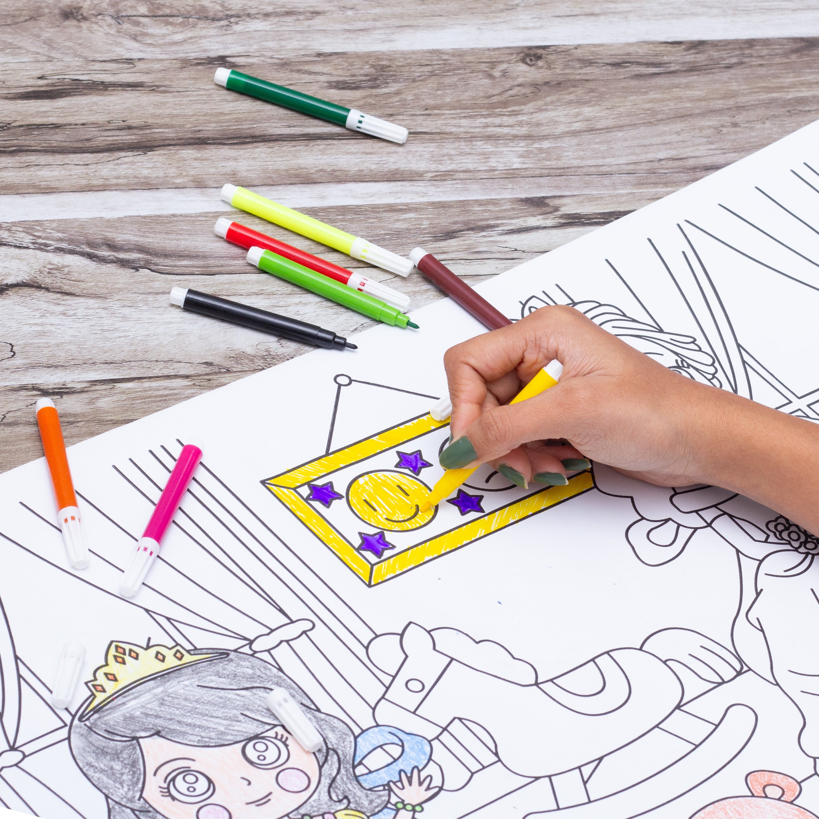 Repositionable Creative Colouring Paper Roll Underwater World 3mtr X W38cm 1 BOX