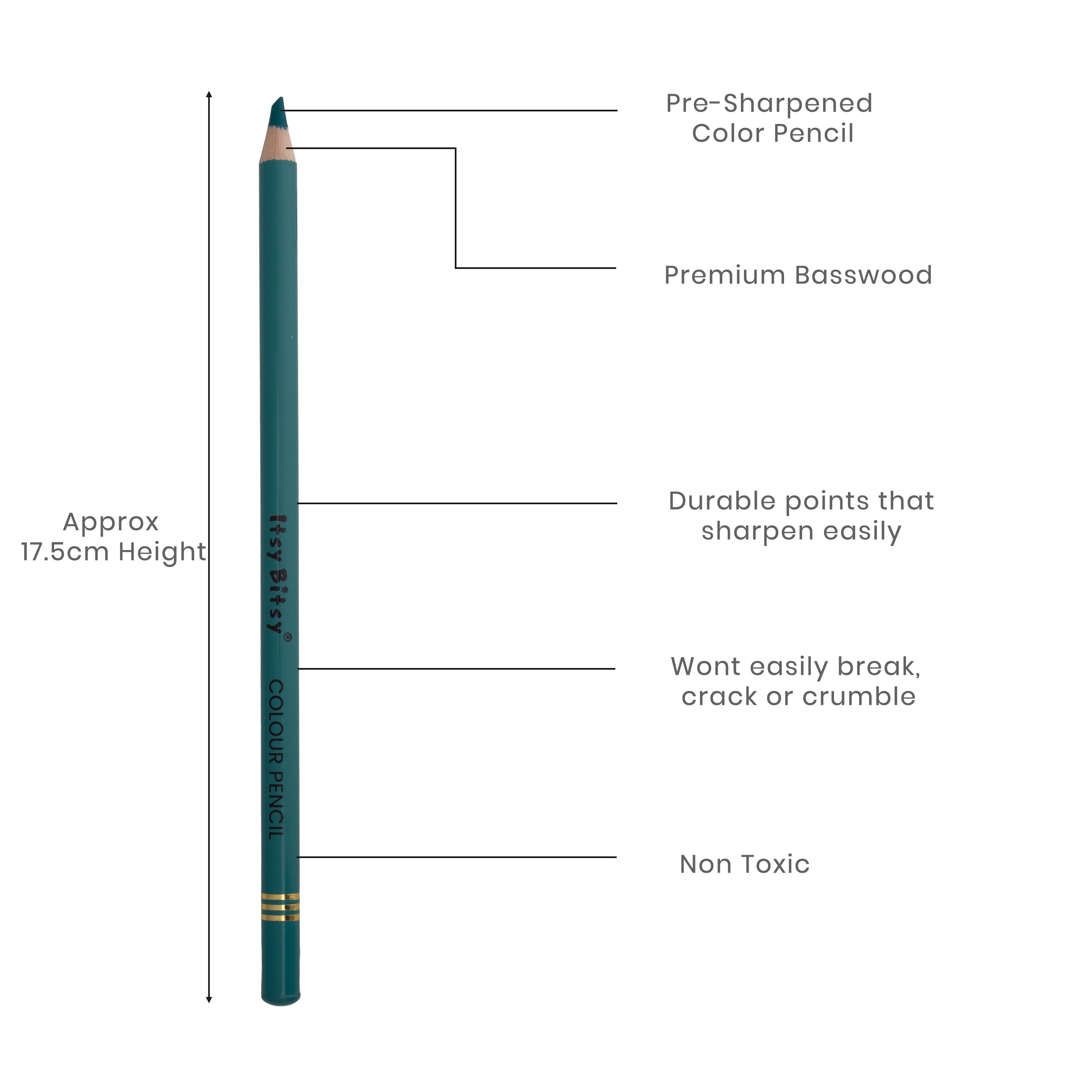Premium Artist Colour Pencil 1pc - Deep Cobalt Green