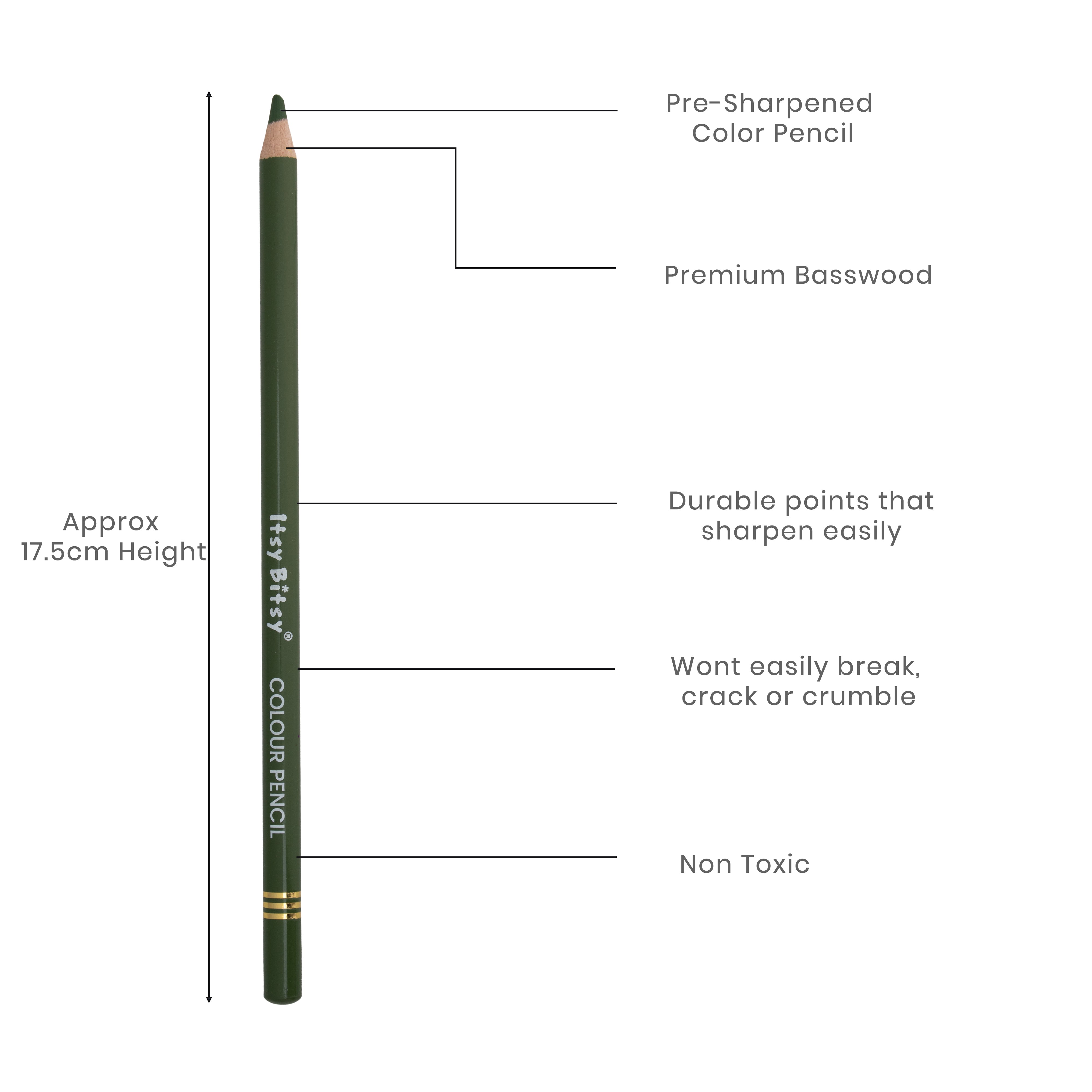 Premium Artist Colour Pencil 1pc - Juniper