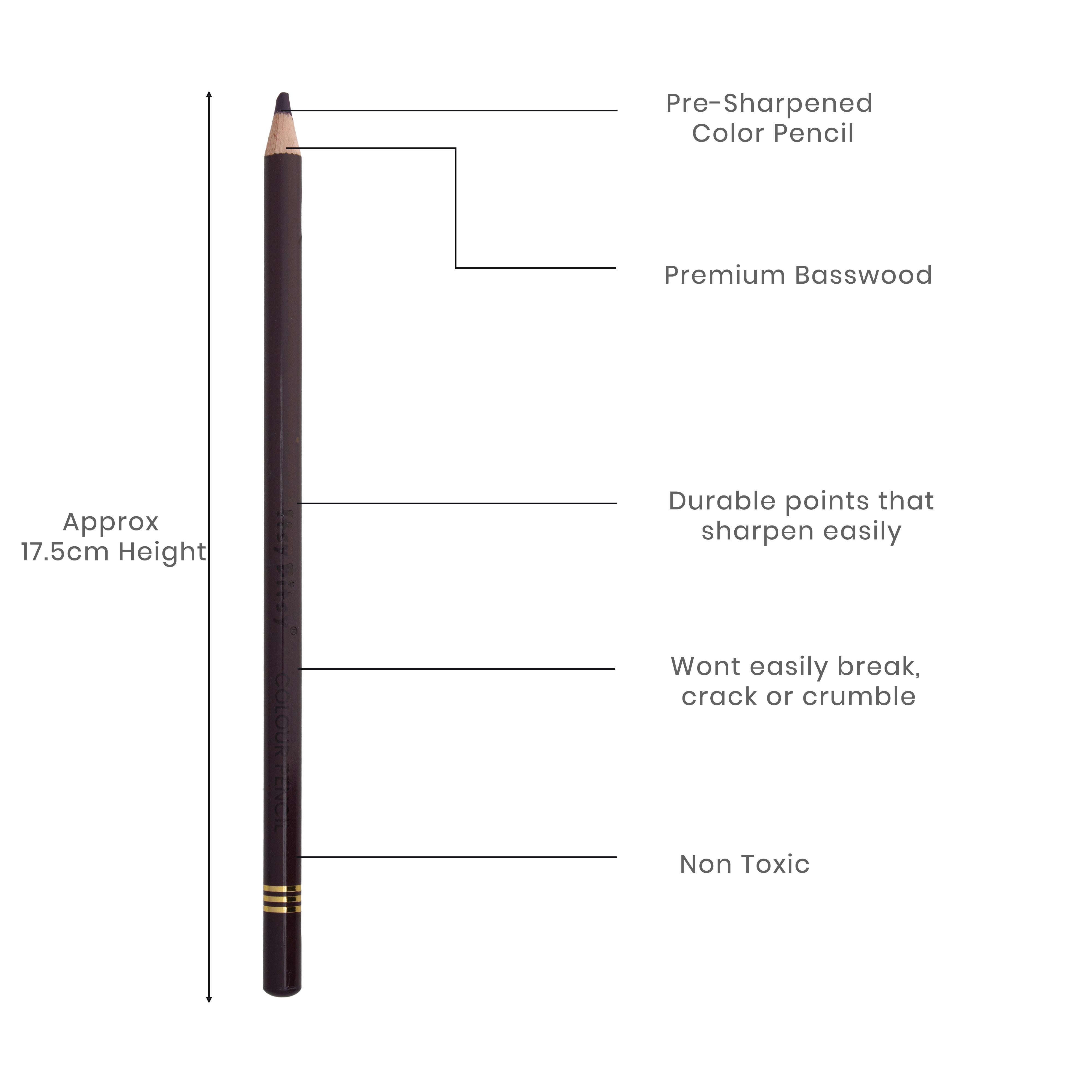 Premium Artist Colour Pencil 1pc - Purple Violet