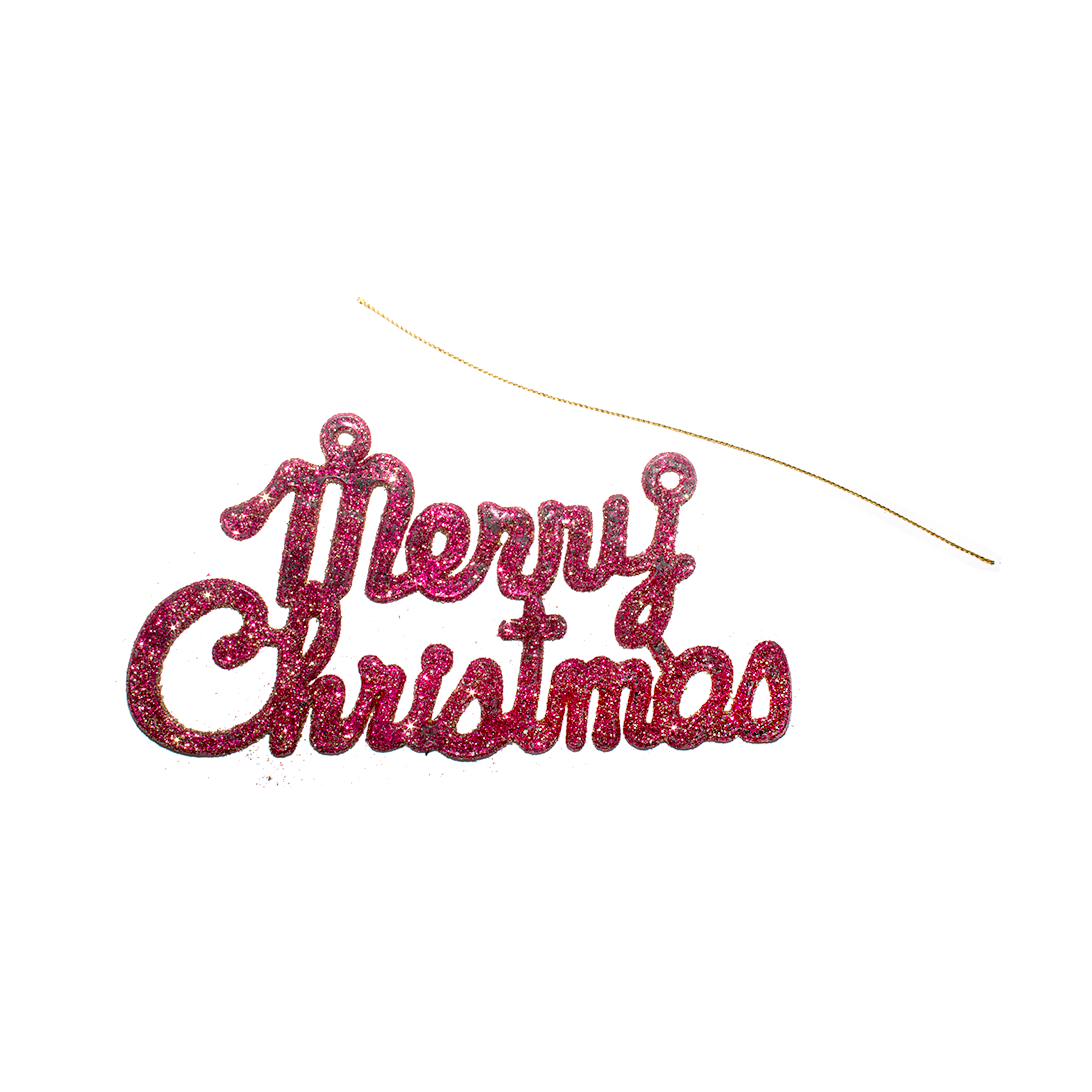 Merry Christmas Glitter Banner Small Asst Col 185Mm X 75Mm X 10Mm 4Pc