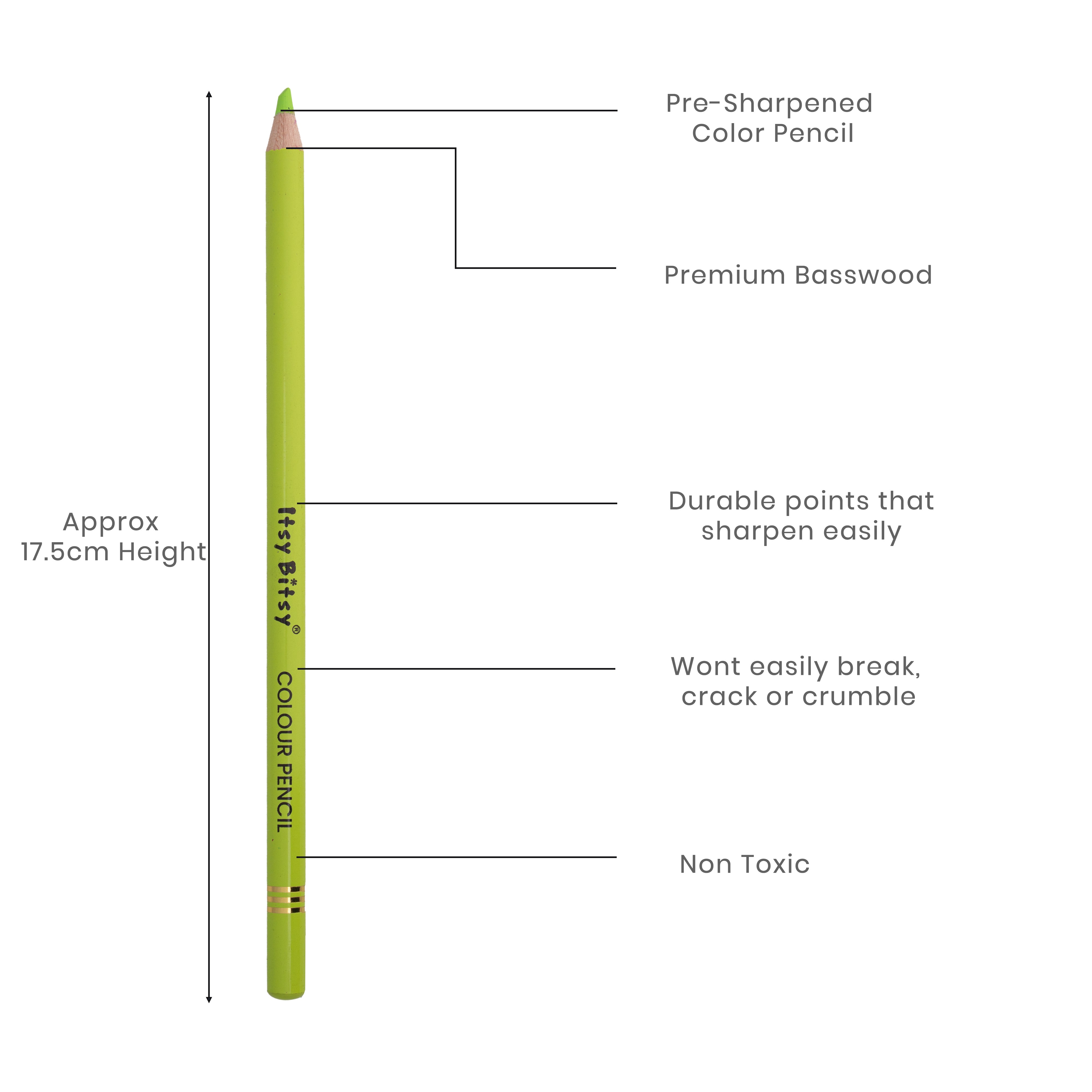 Premium Artist Colour Pencil 1pc - Apple Green