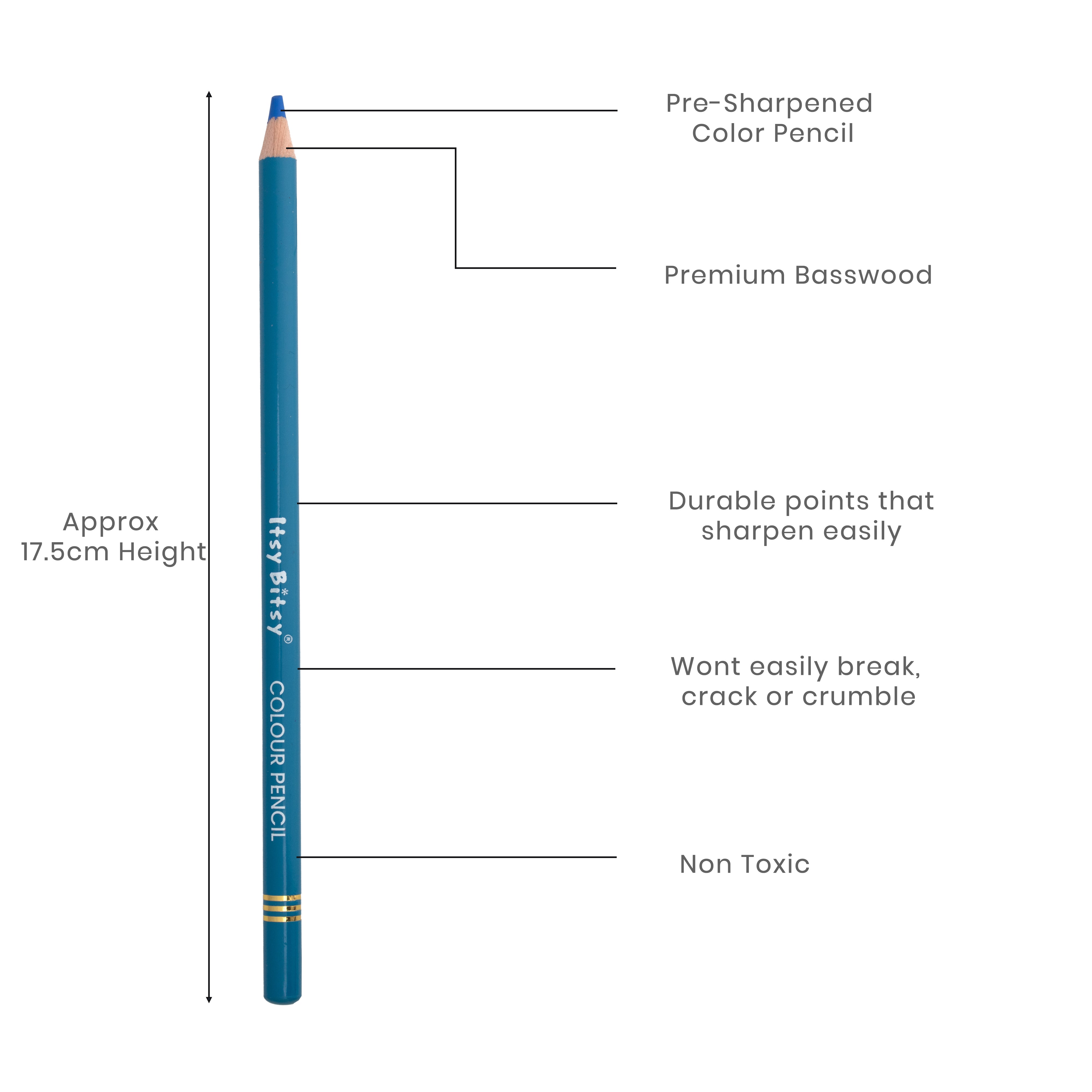 Premium Artist Colour Pencil 1pc - Cobalt Blue