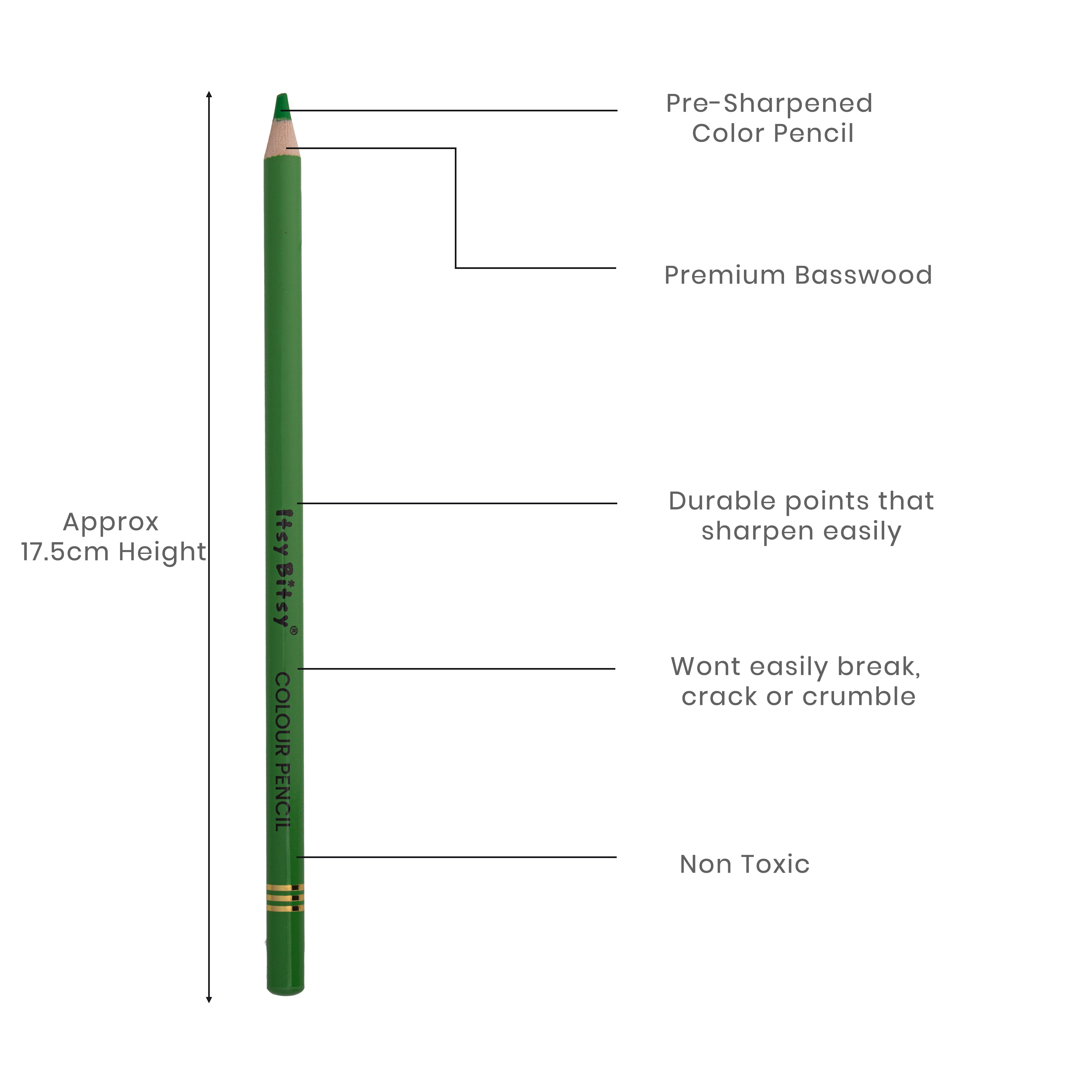 Premium Artist Colour Pencil 1pc - Leaf Green