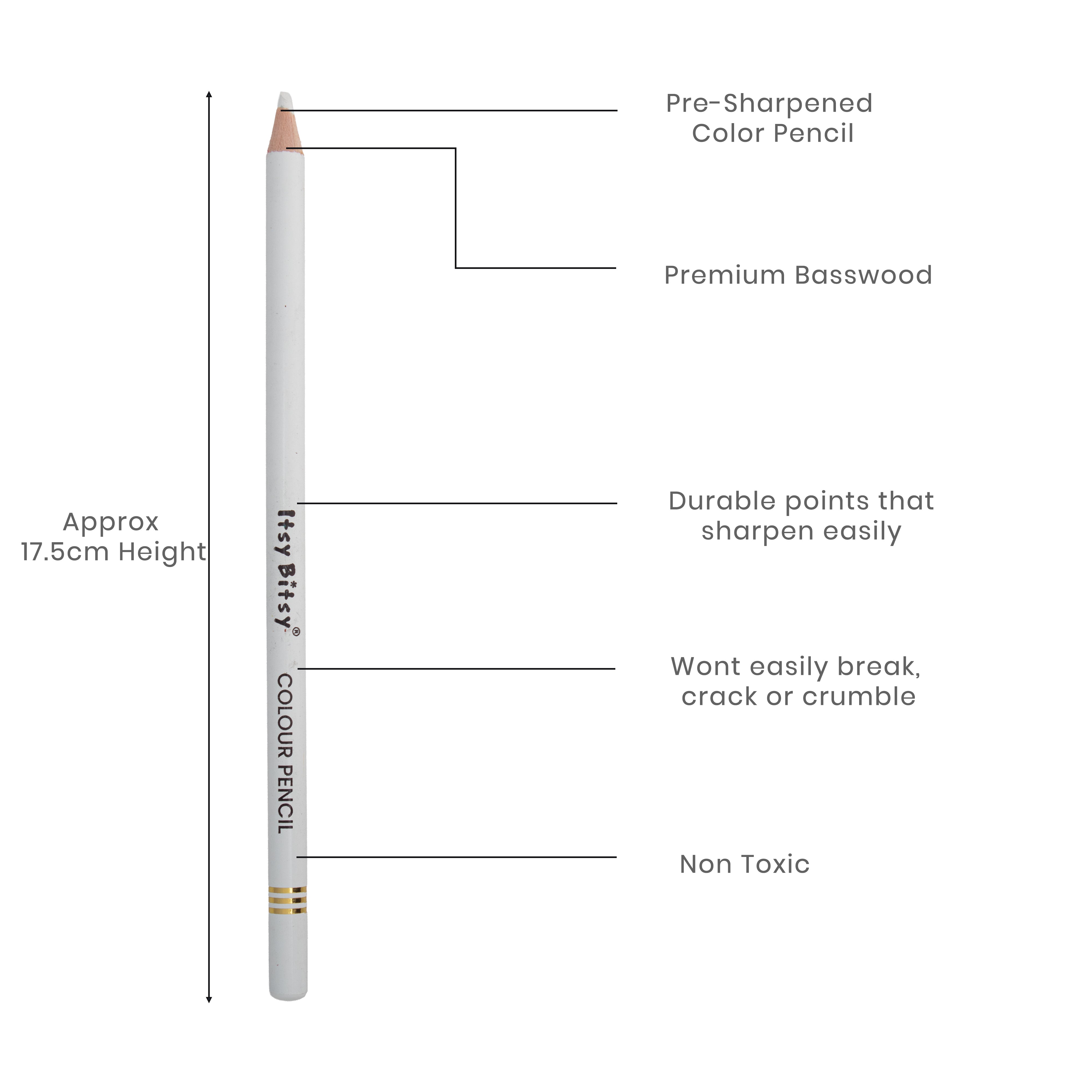 Premium Artist Colour Pencil 1pc - White