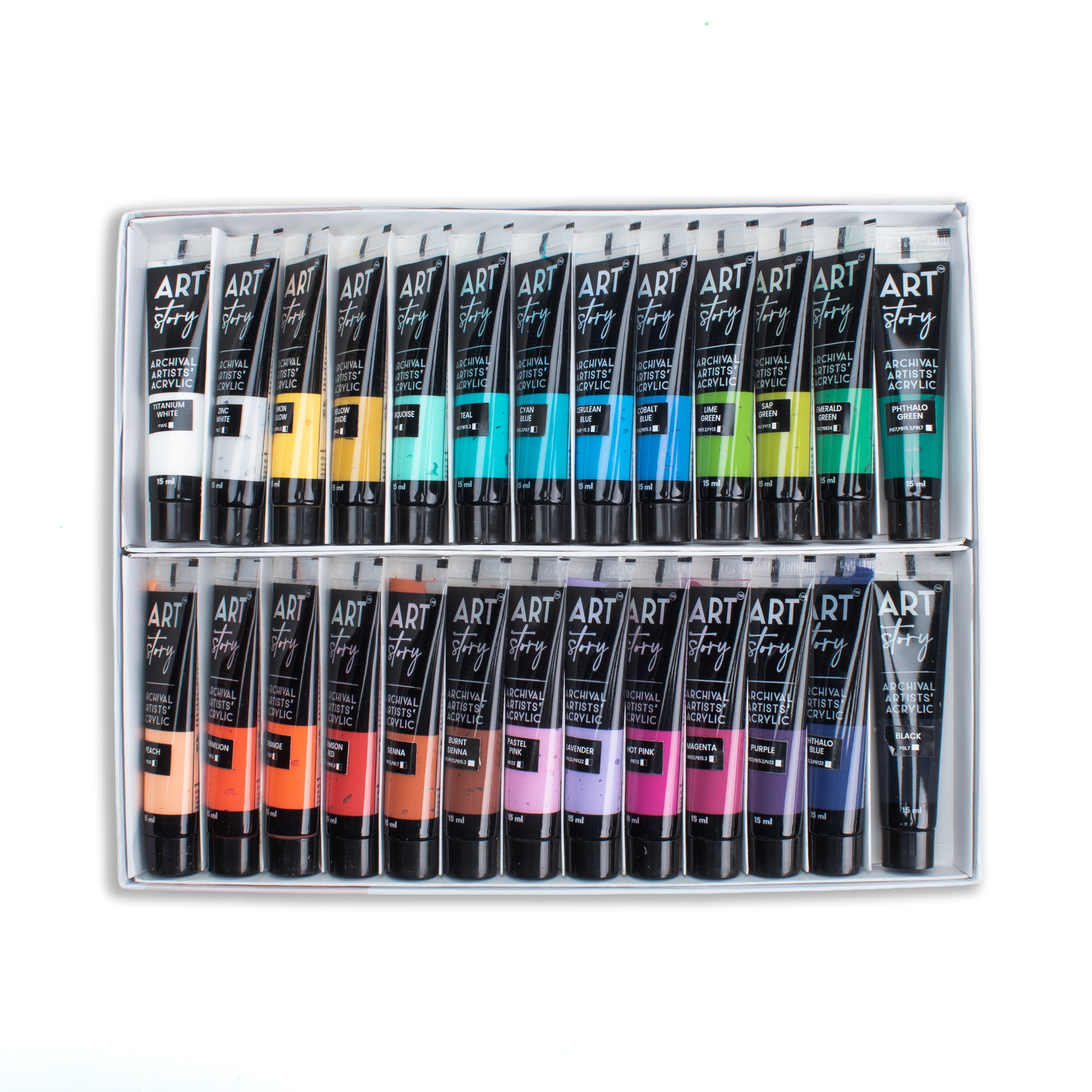 Premium Matte Acrylics Set 26 Colors X 15ml each