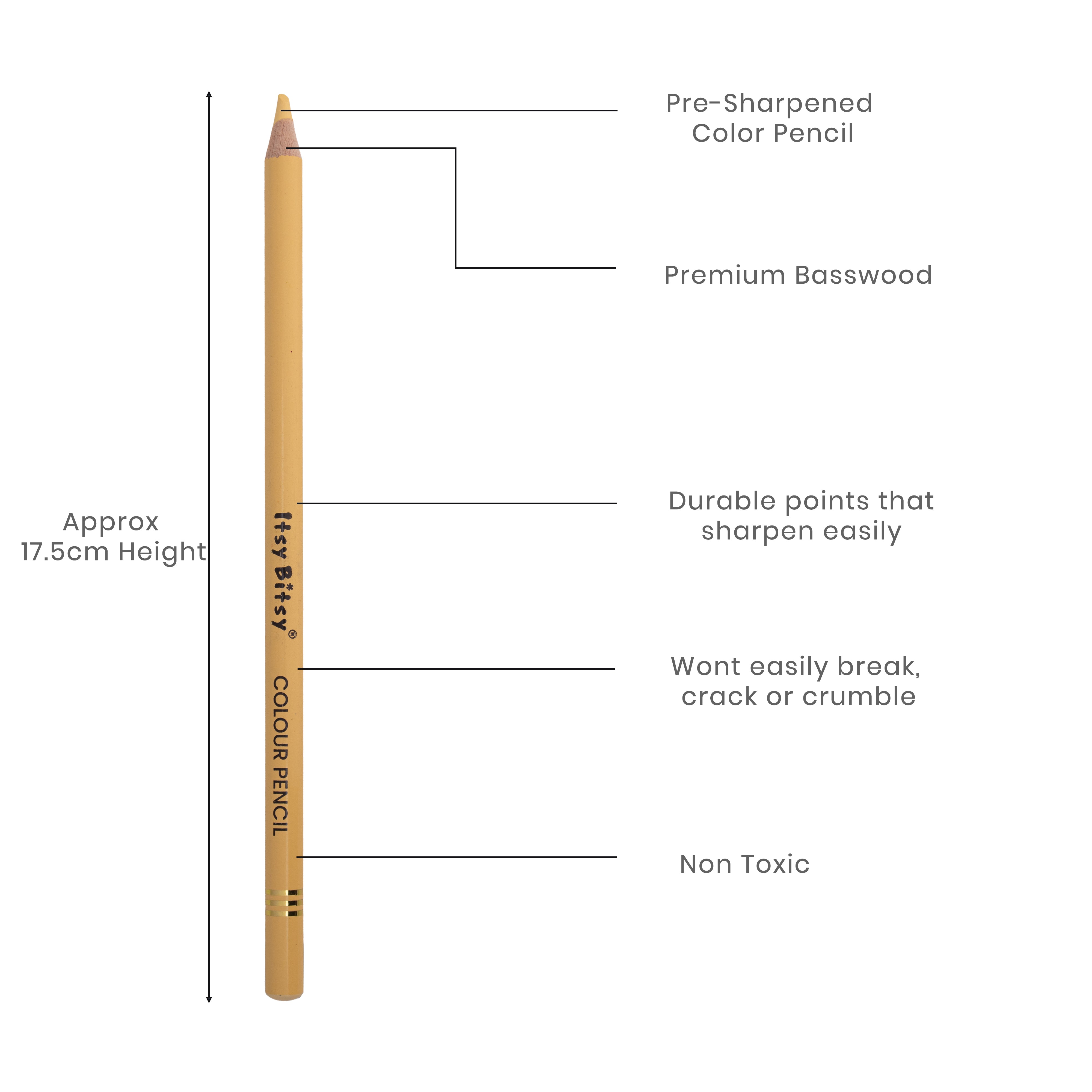 Premium Artist Colour Pencil 1pc - Yellow Glaze