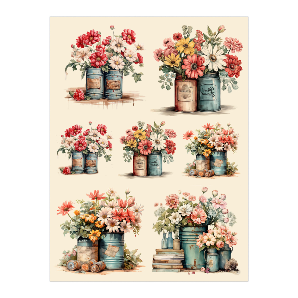 Deco Transfer Sheet Daisy Display 10inch X 7.5inch 1pc