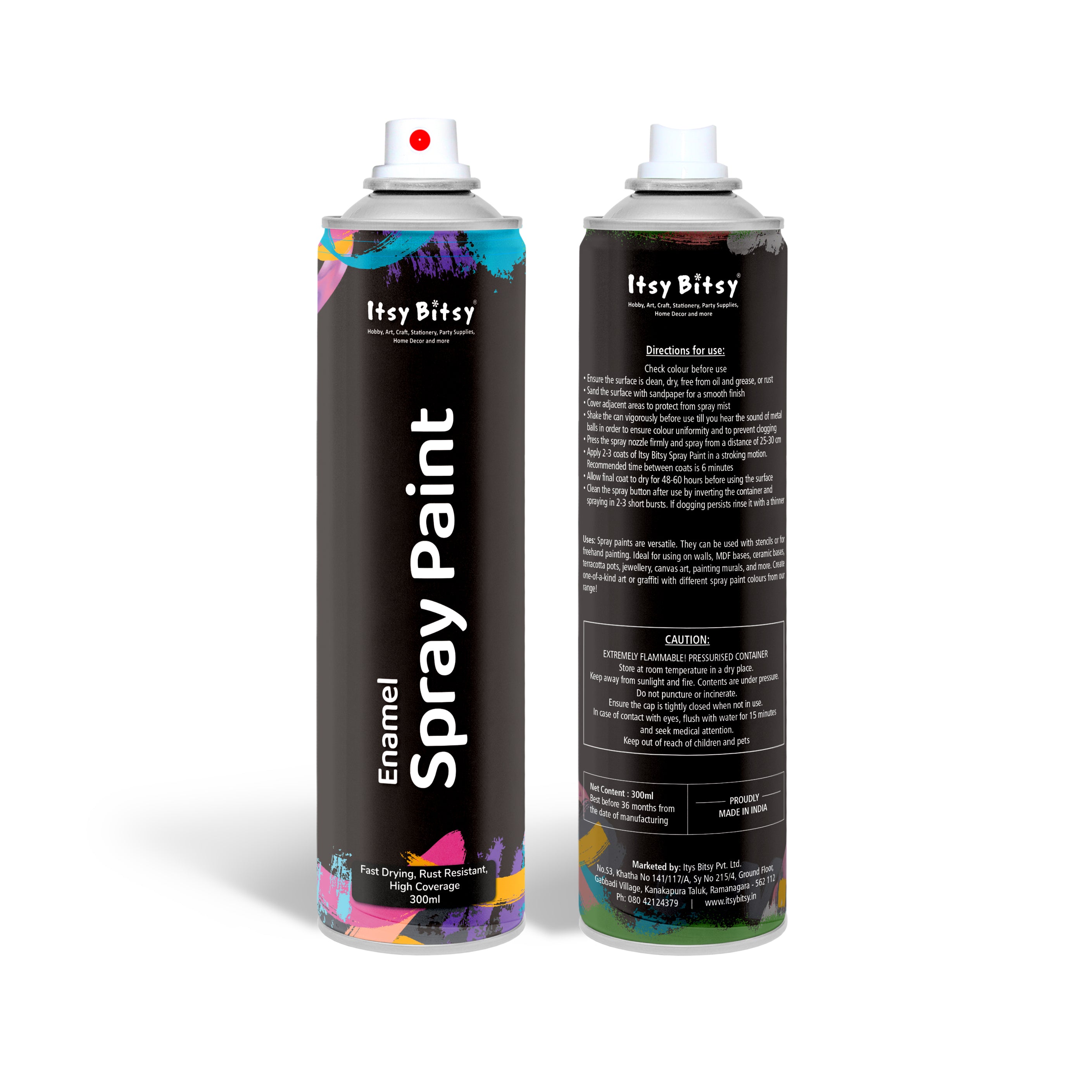 Spray Paint Glossy Black 300ml