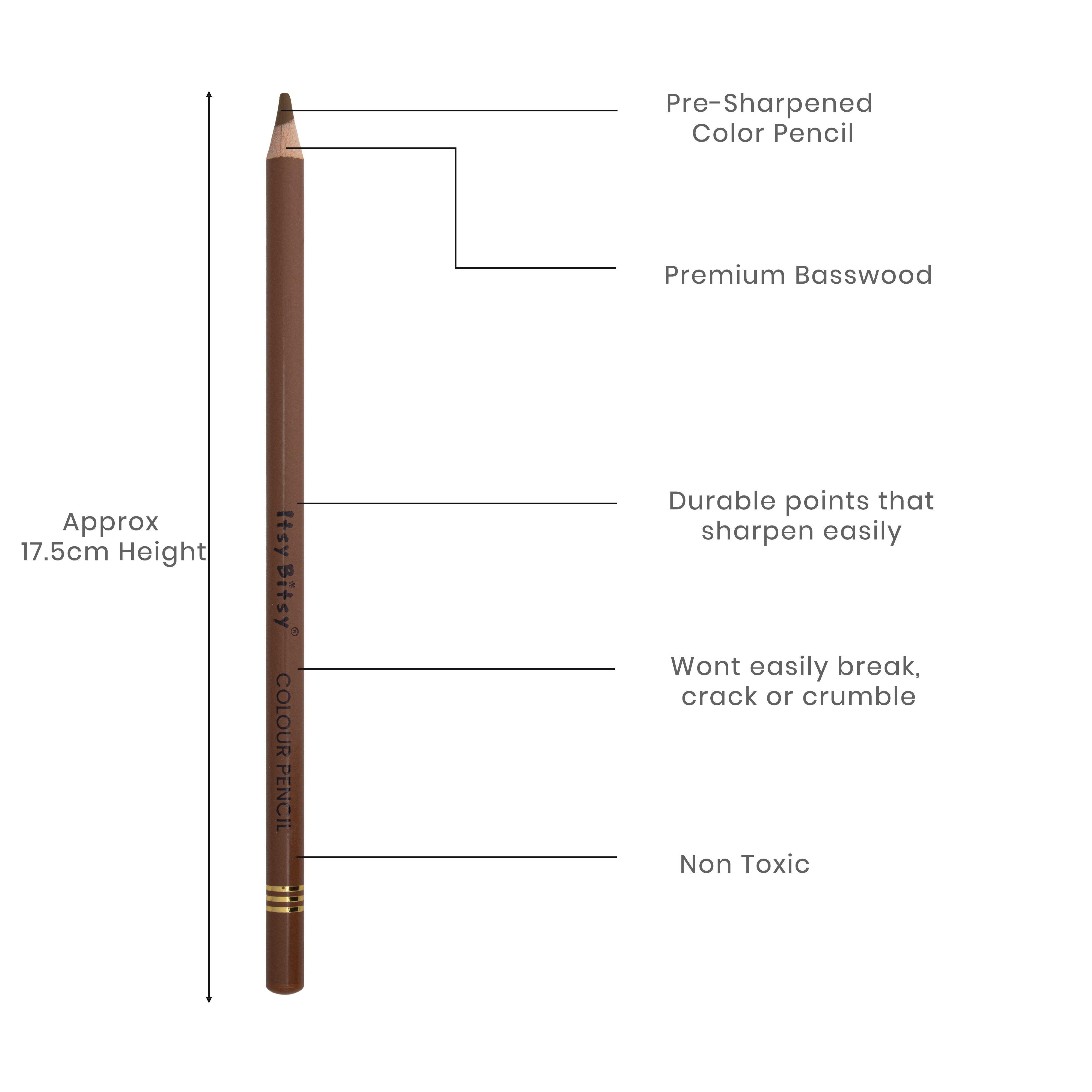 Premium Artist Colour Pencil 1pc - Chestnut
