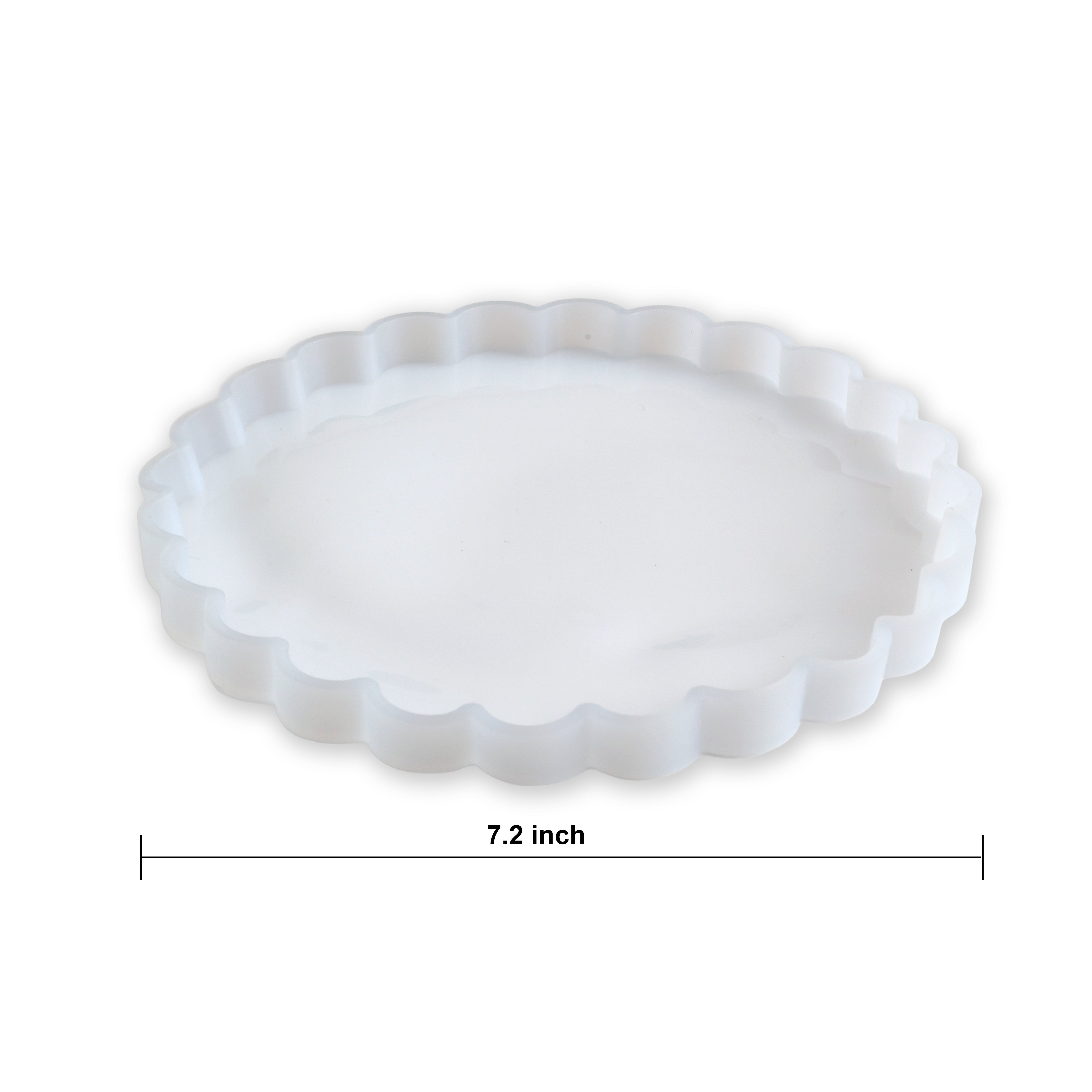 Silicone Mould Scalloped Circle 7.2inch Dia 1pc