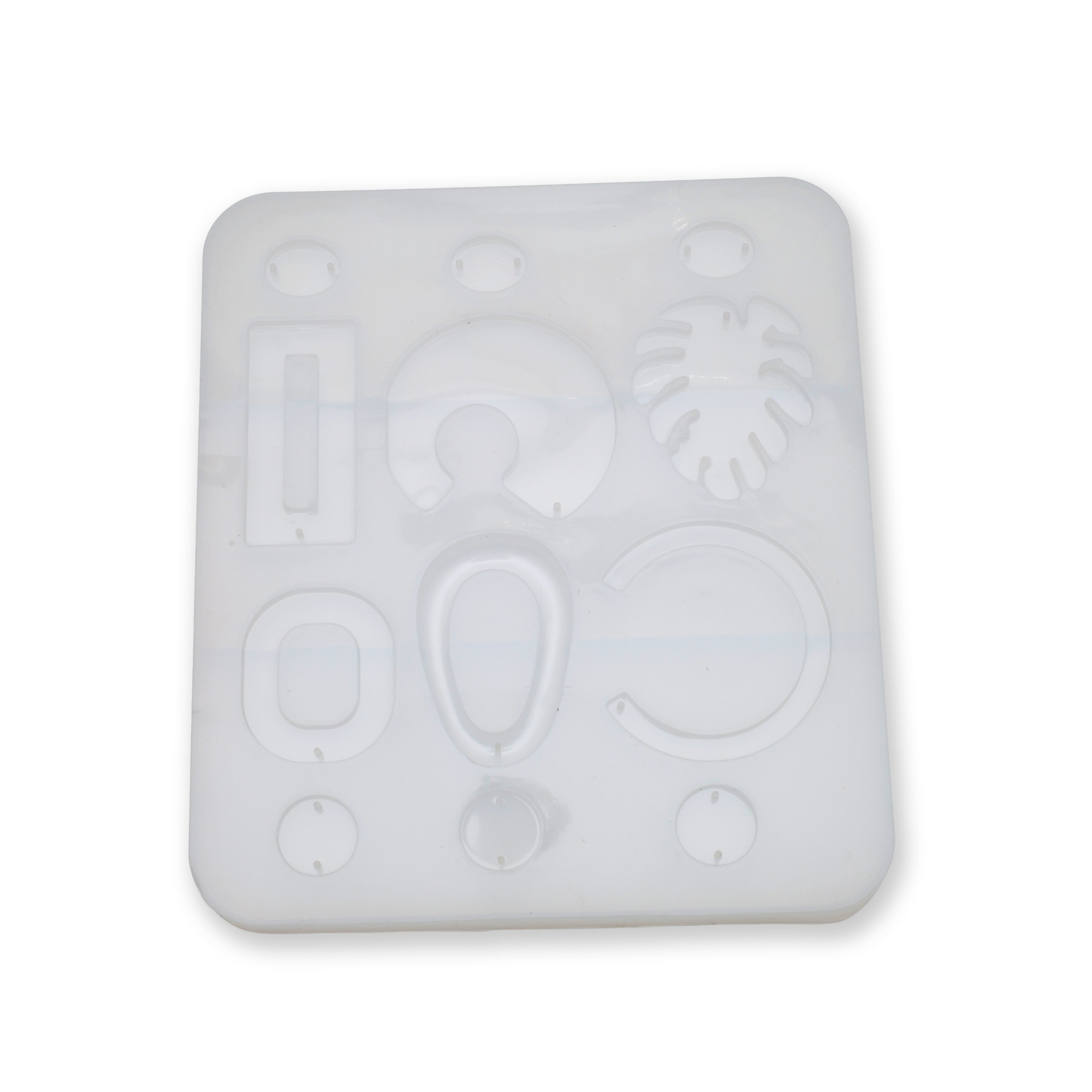 Silicone Mould Pendants and Earrings Assorted Designs L6.2 X W5.5inch 1pc