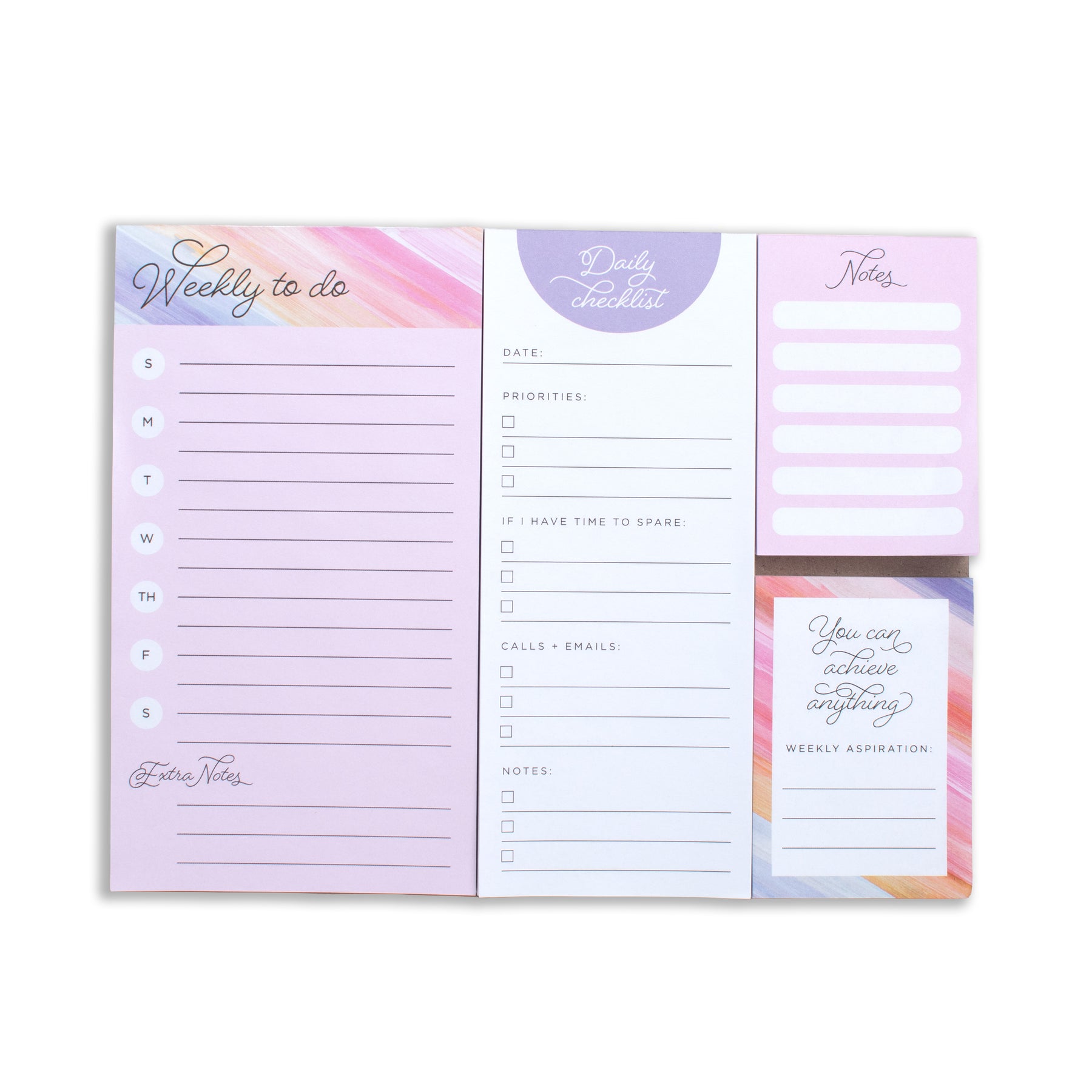 Daily Essential Notes Sticky Notepad Essential Notes Assorted 24 X 19cm 50Sheet ,Weekly To D ...