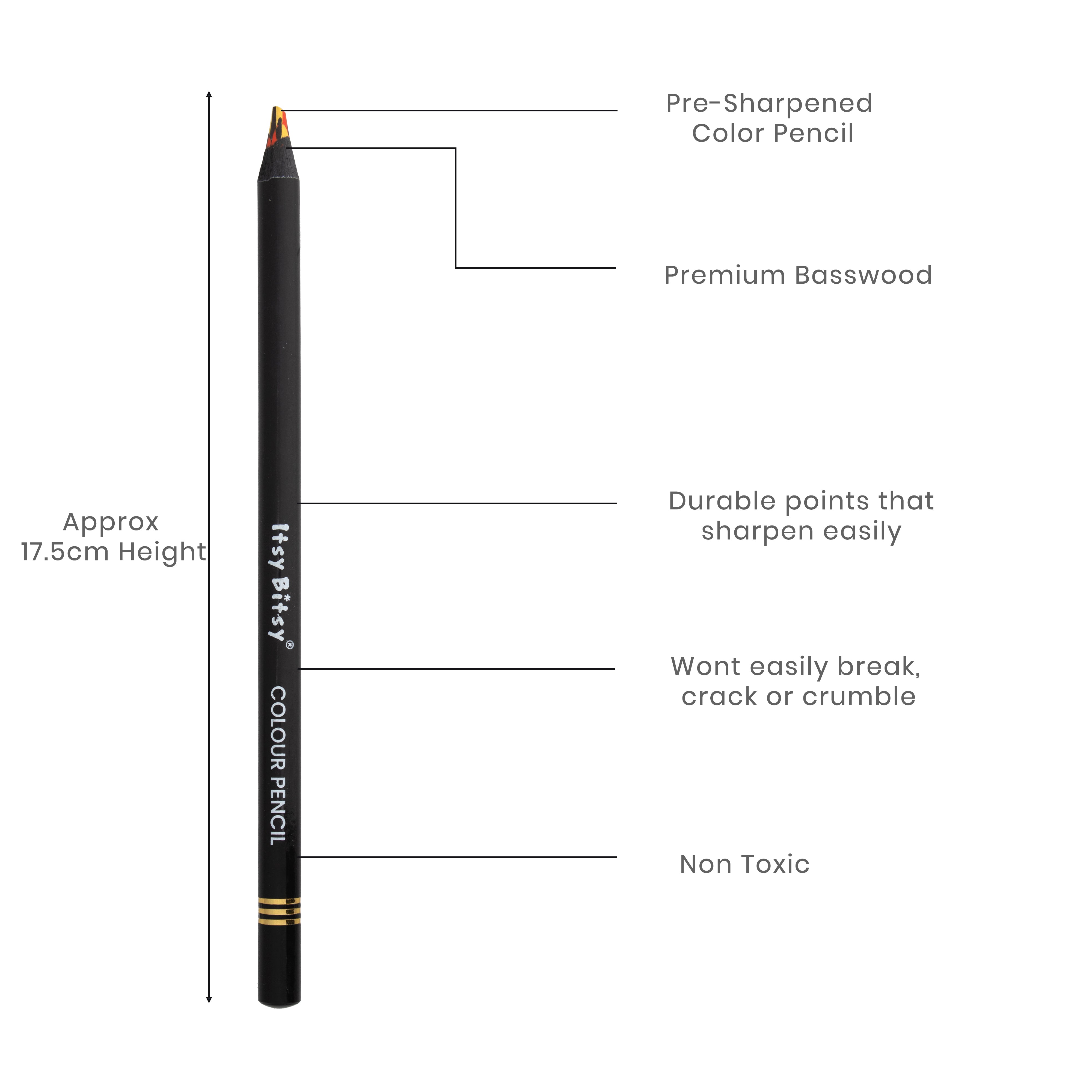Premium Artist Rainbow Colour Pencil 1pc - Sunset Shadow