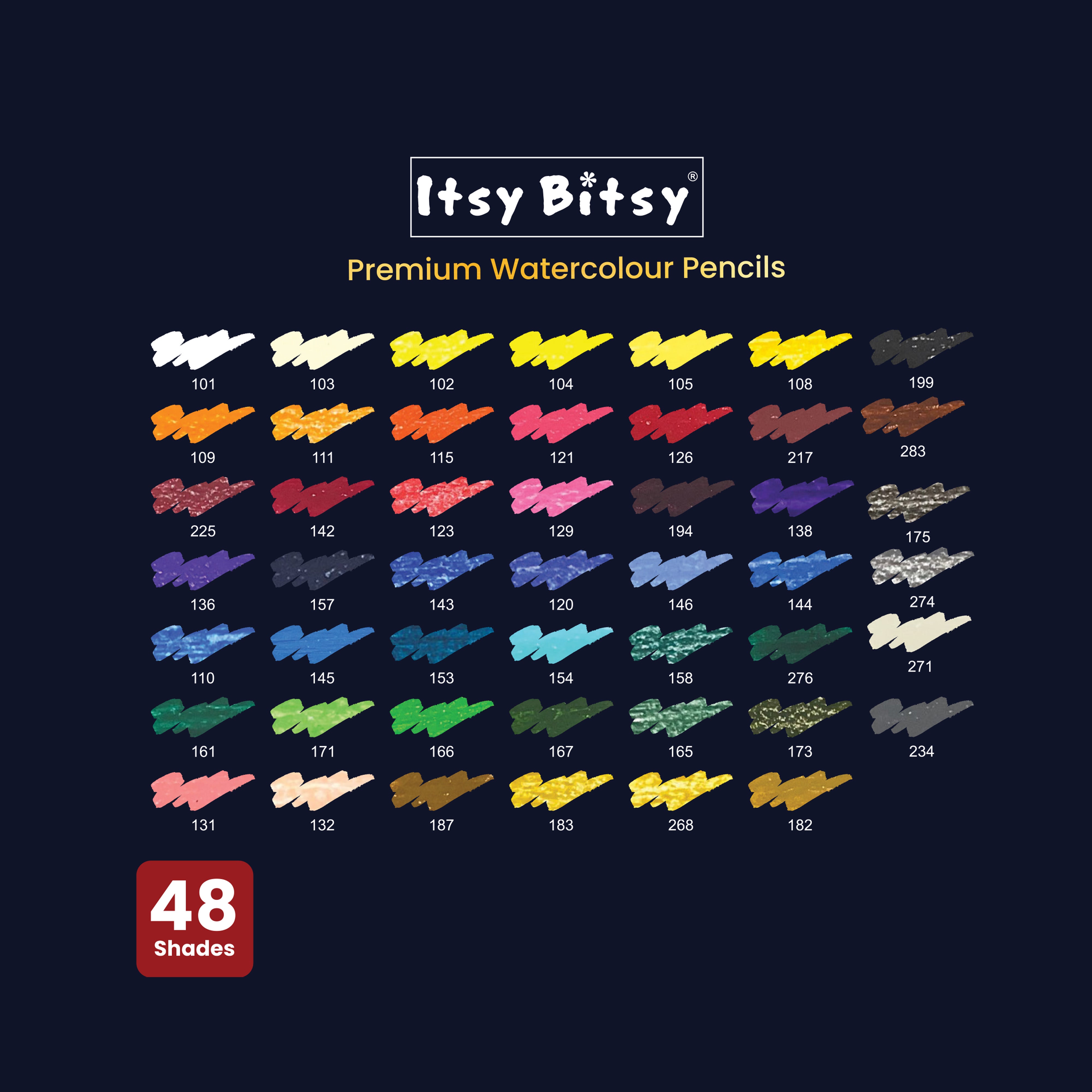 Premium Artist Water colour pencils - Pack of 48 Colours 1Box