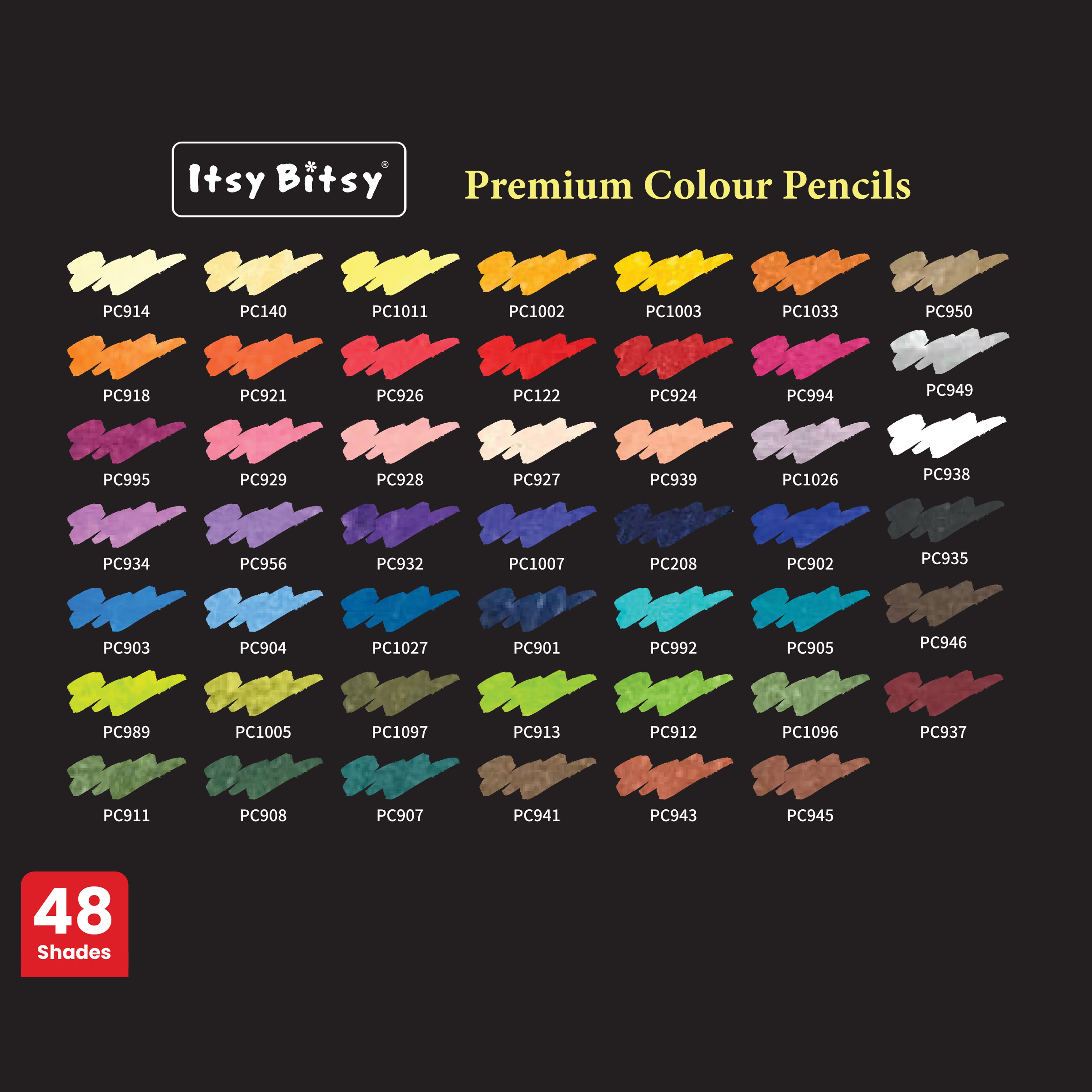 Premium Artist Colour Pencils - Pack of 48 Colours 1Box
