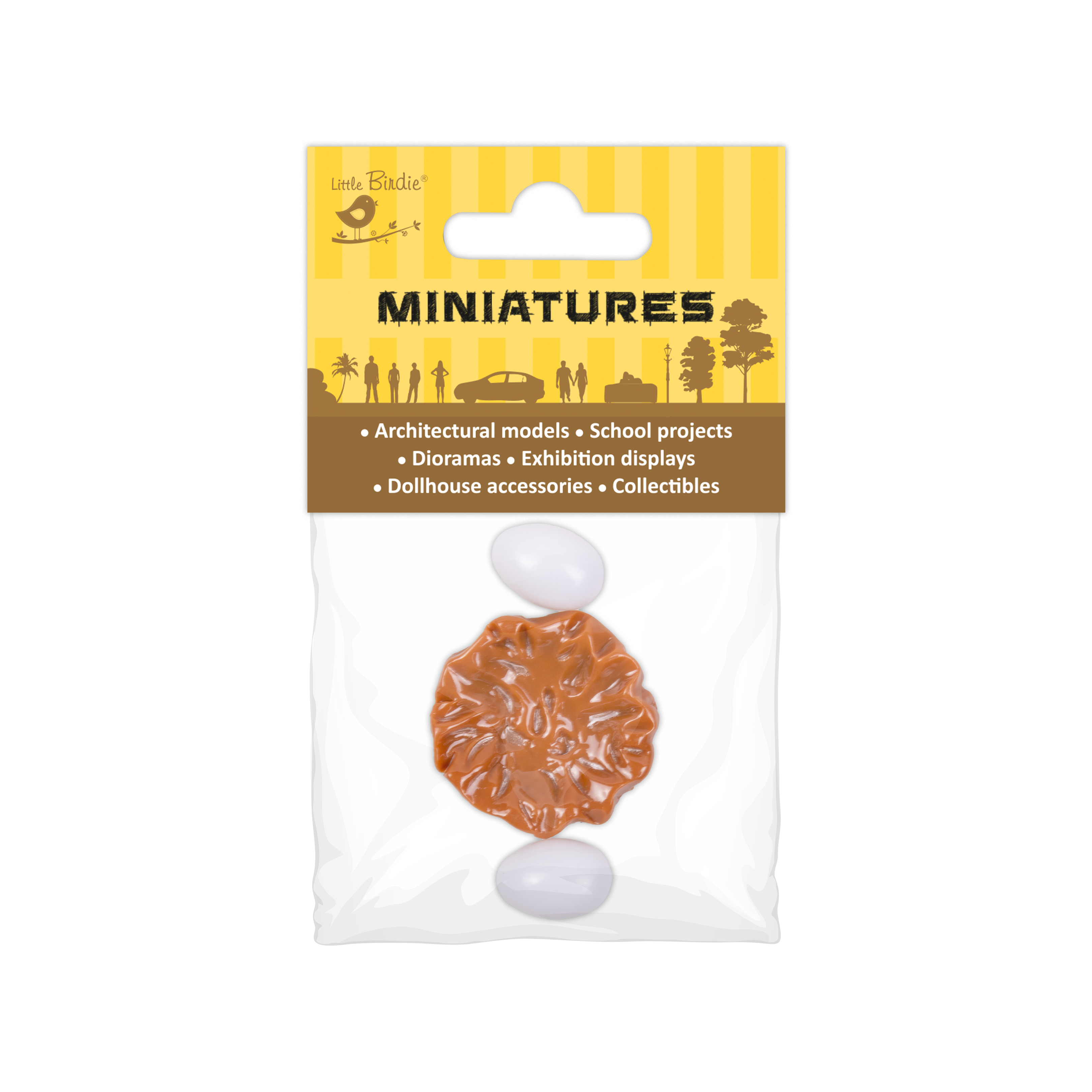 Miniatures Eggs In A Nest 1Pc Assorted