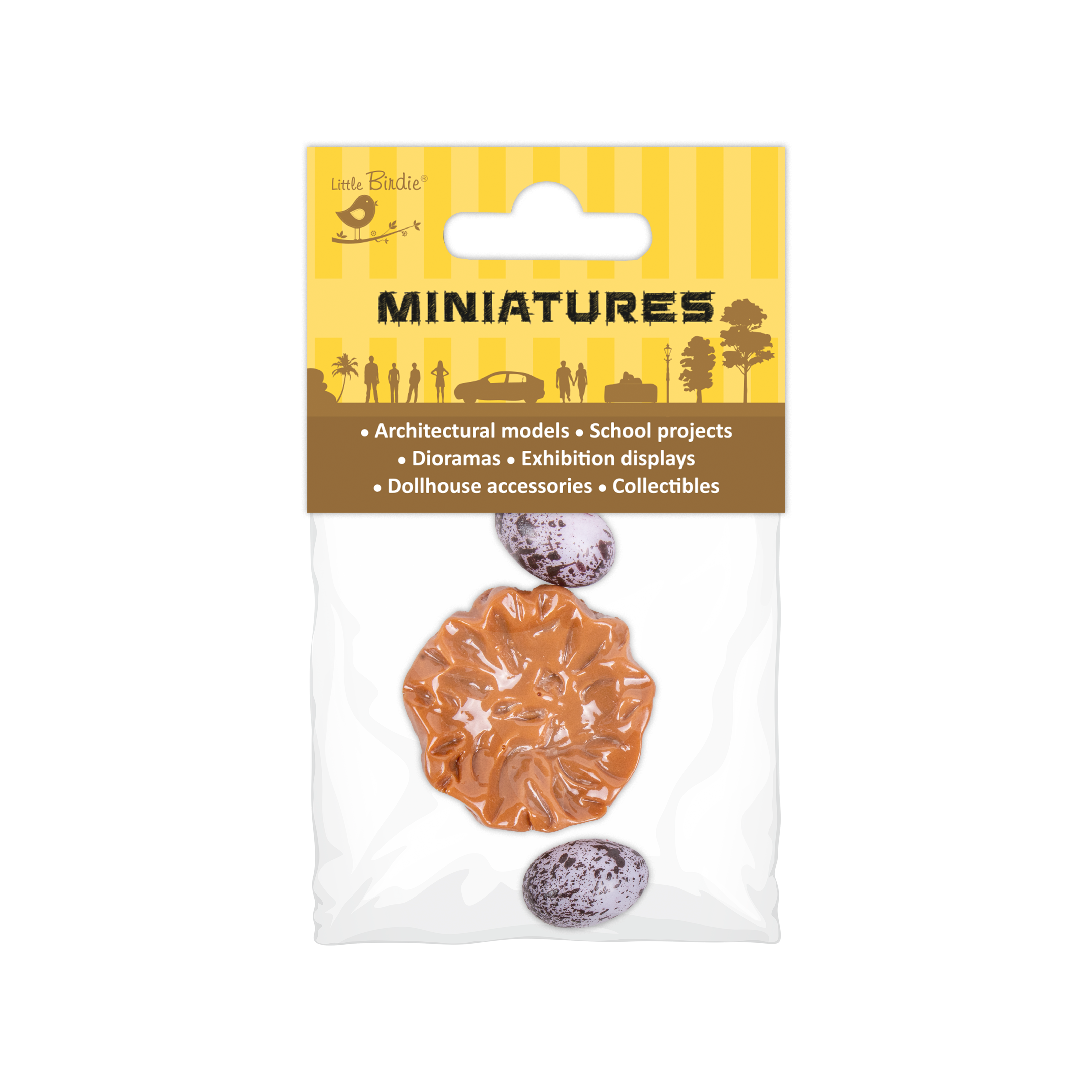 Miniatures Eggs In A Nest 1Pc Assorted