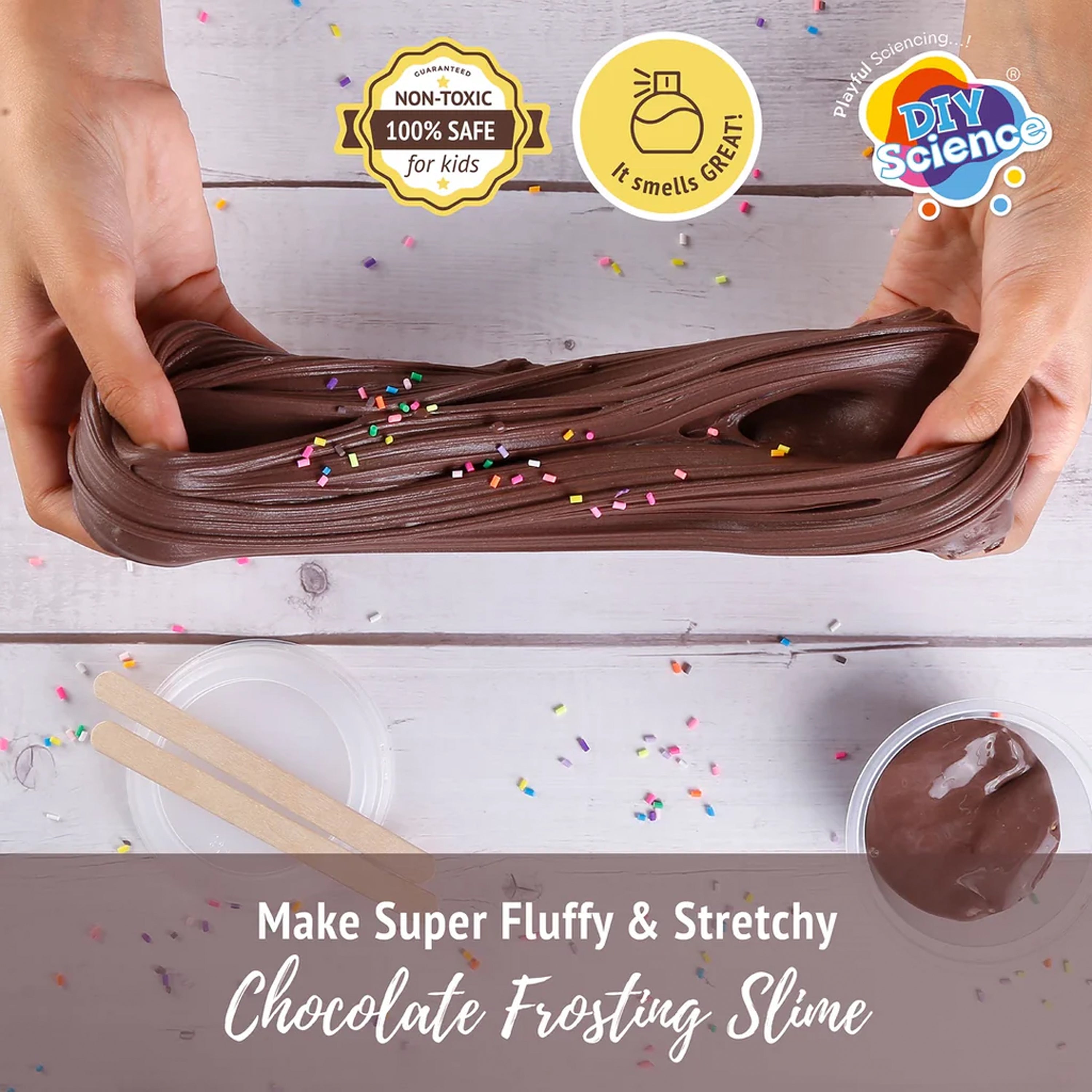DIY Mix and Make Your Own Chocolate Frosting Slime Box