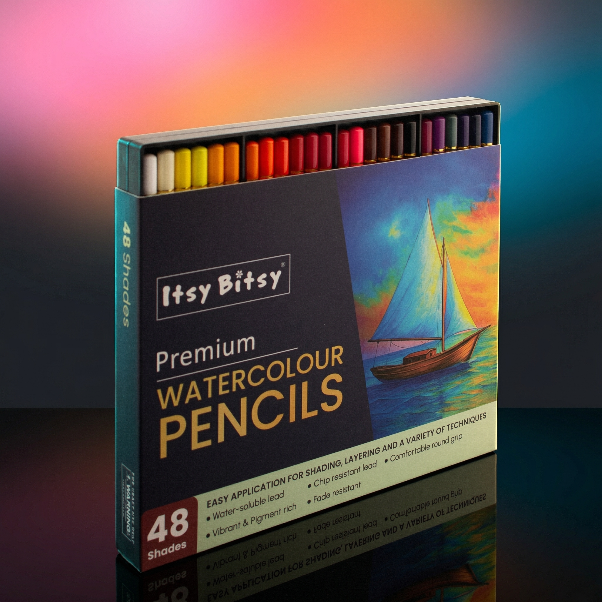 Premium Artist Water colour pencils - Pack of 48 Colours 1Box