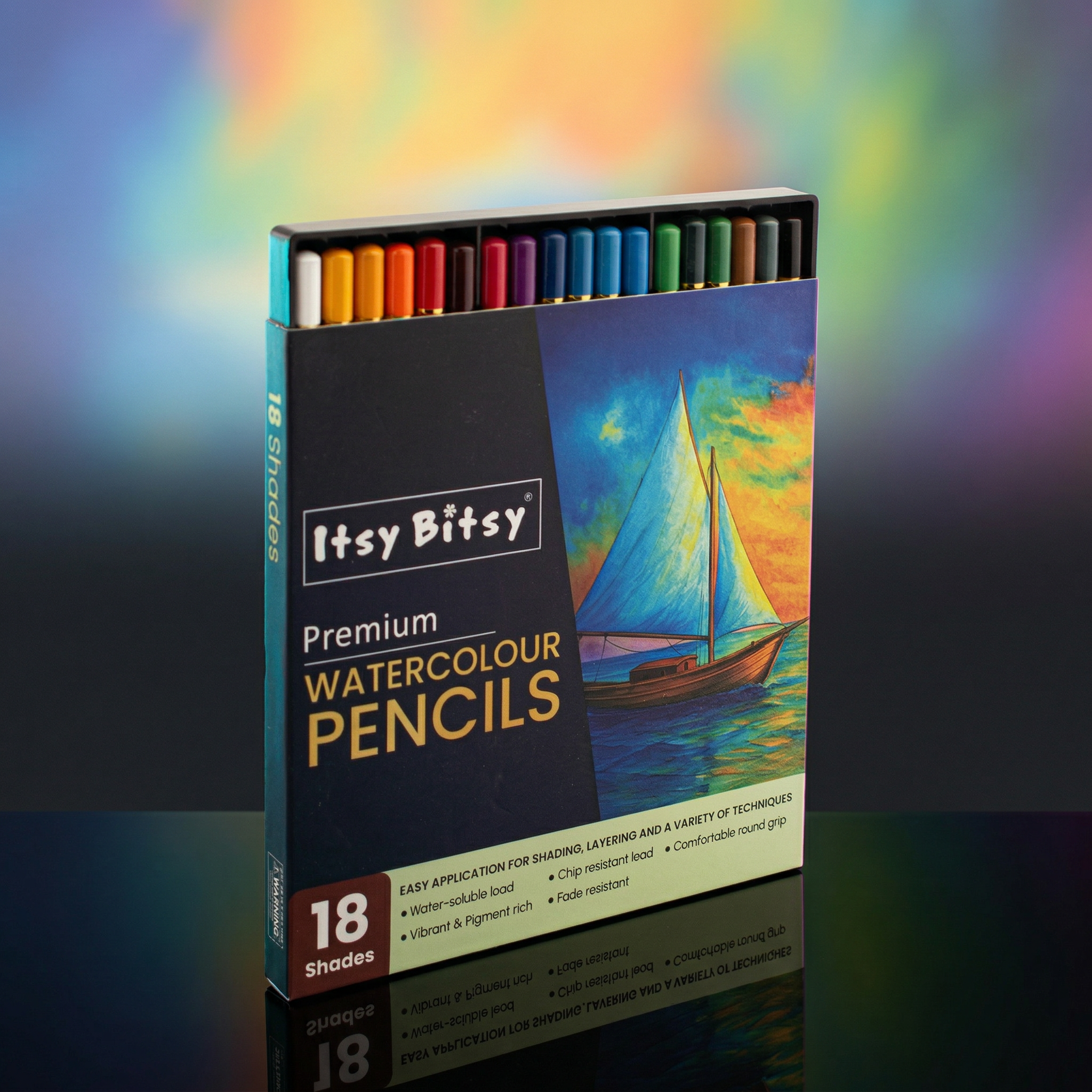 Premium Artist Water colour pencils - Pack of 18 Colours 1Box
