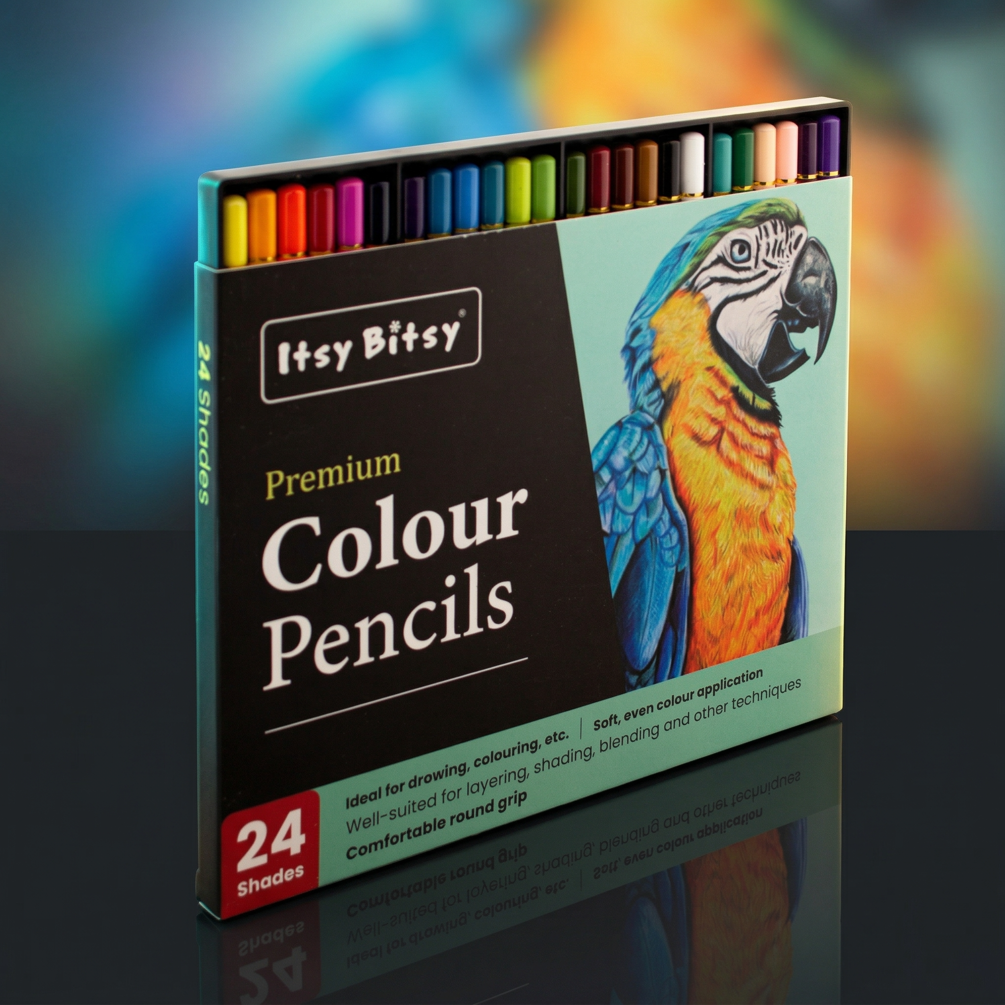 Premium Artist Colour Pencils - Pack of 24 Colours 1Box
