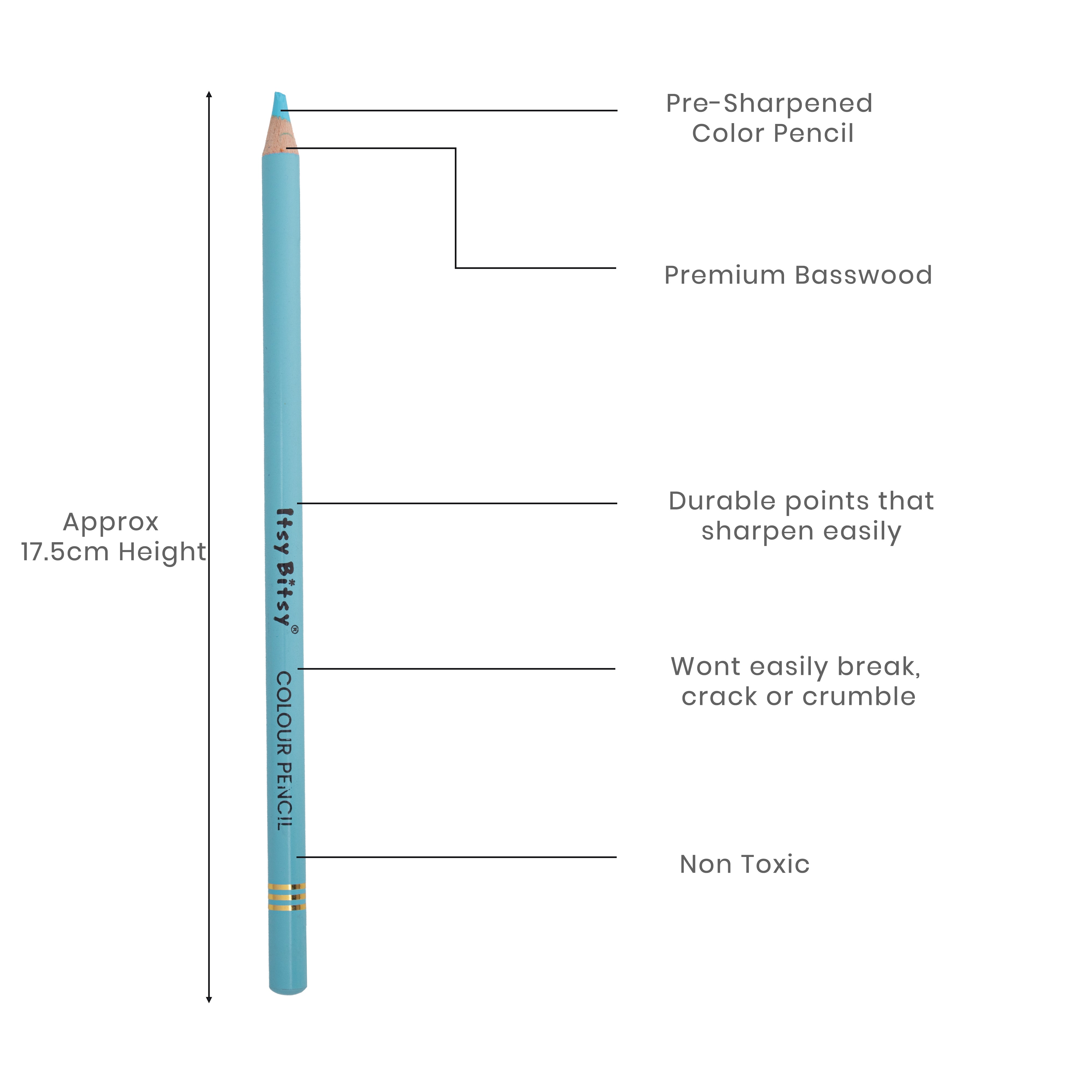 Premium Artist Colour Pencil 1pc - Light Cobalt Turquoise