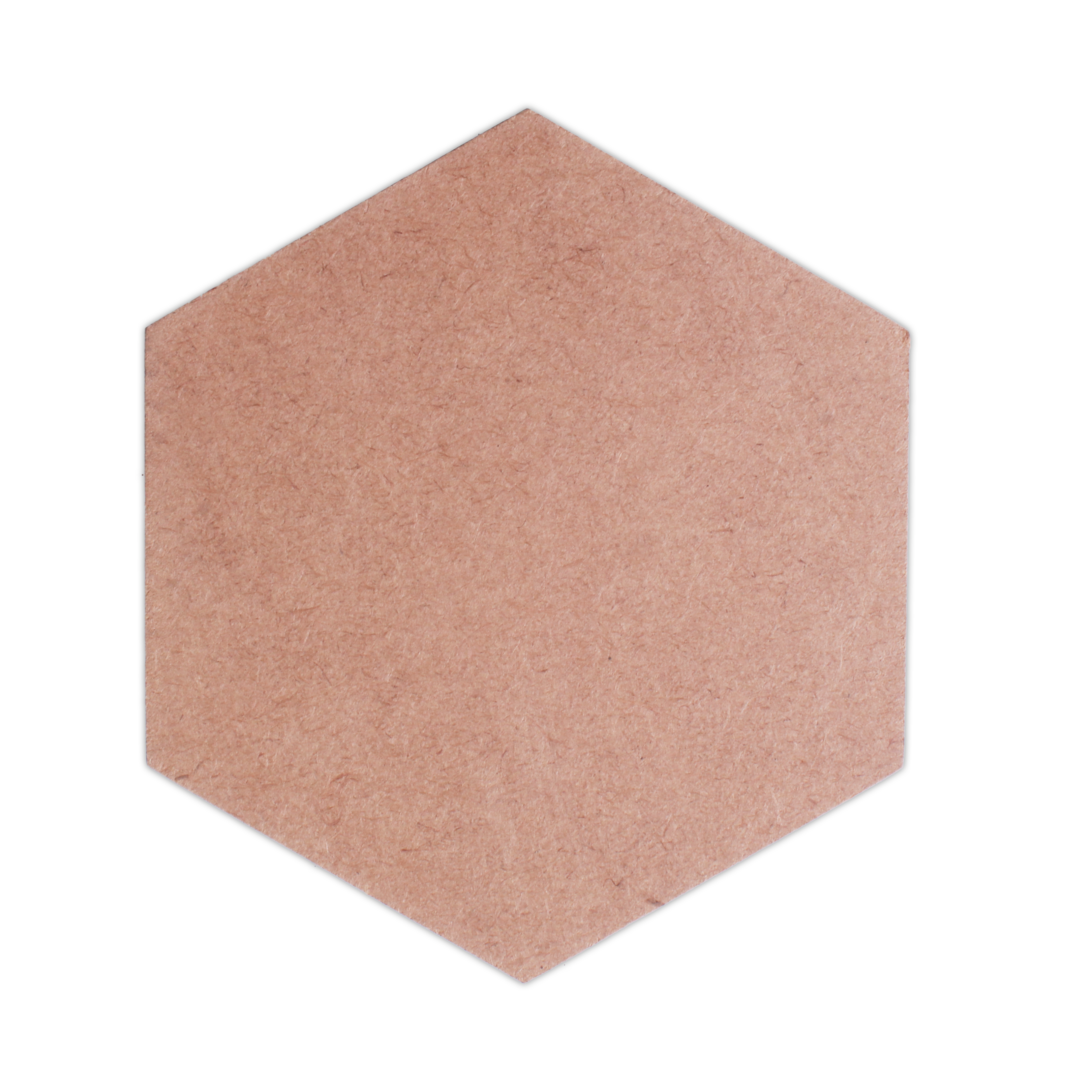 MDF Coaster Hexagon 4inch Dia 2mm Thick Set of 8pc