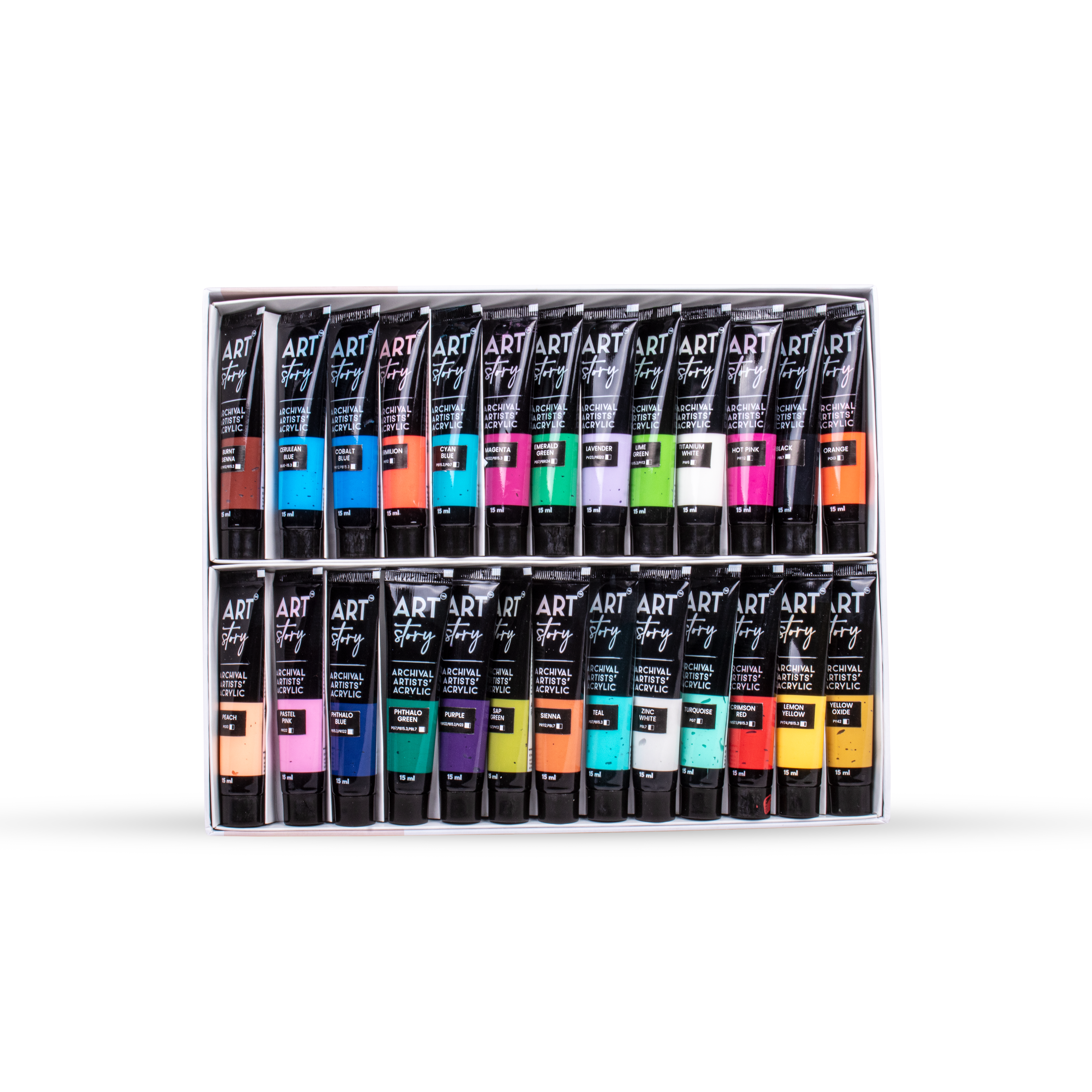 Artists Acrylic Colour Set 26 Colors X 15ml each