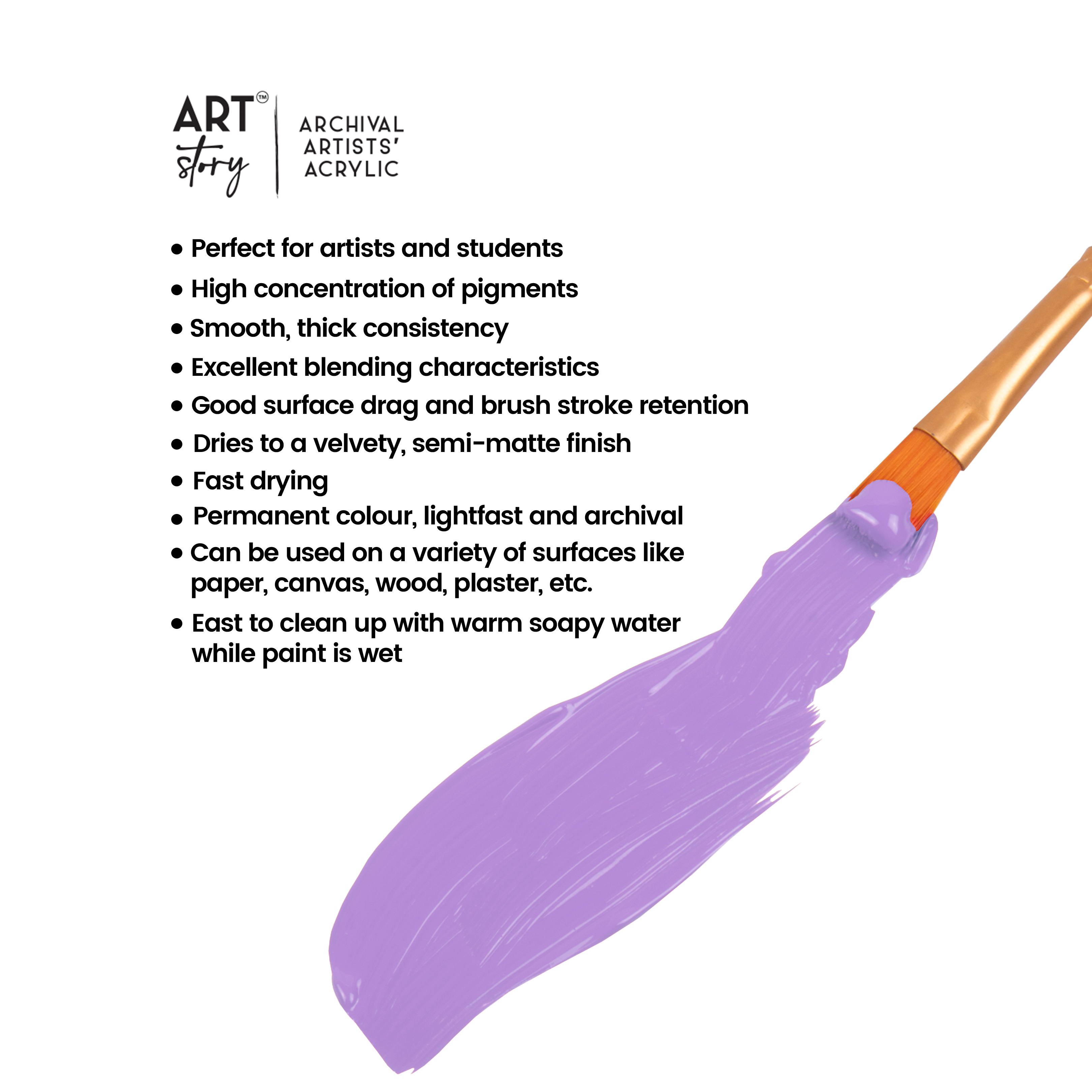 Artists Acrylic Colour Lavender 30ml Tube