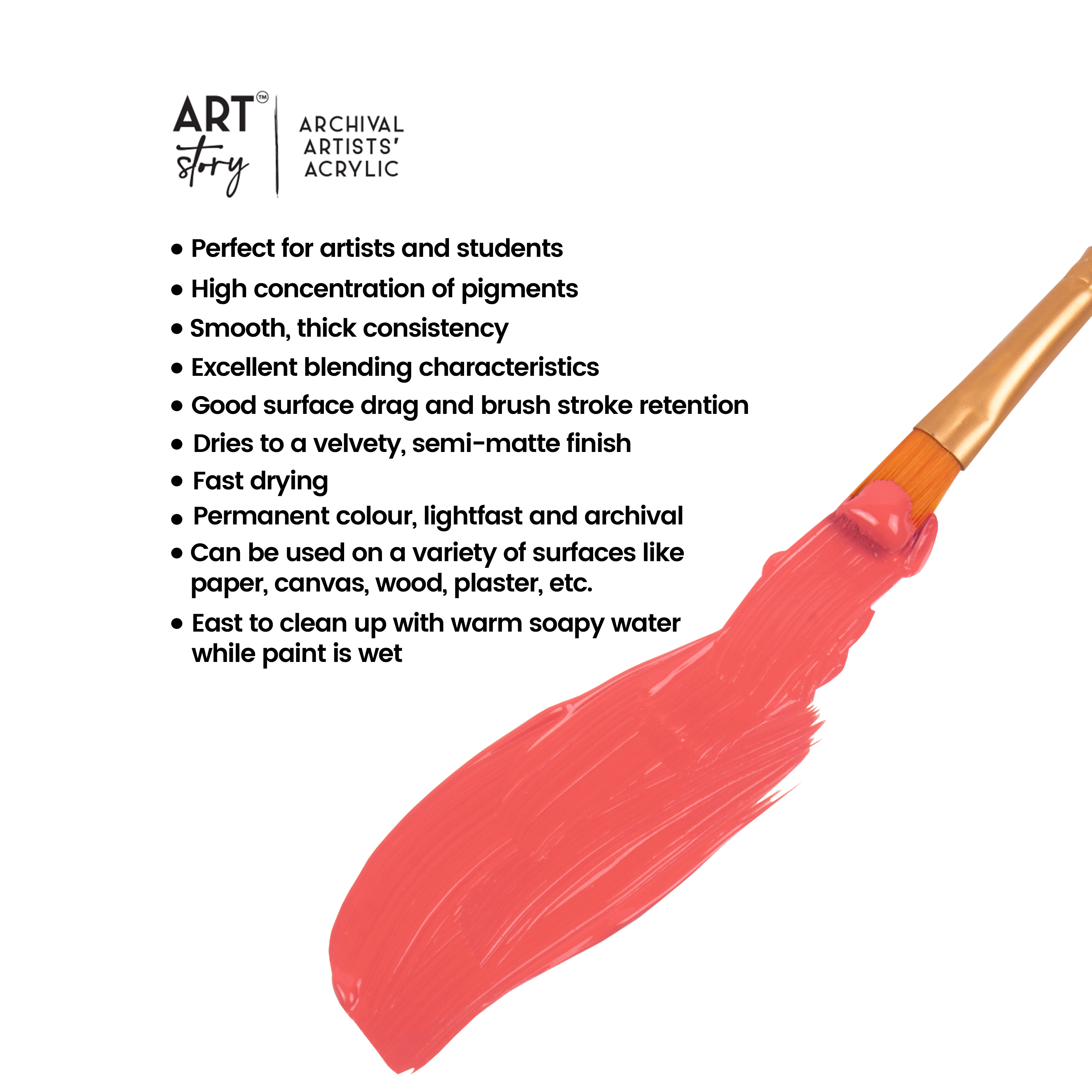 Artists Acrylic Colour Crimson Red 30ml Tube