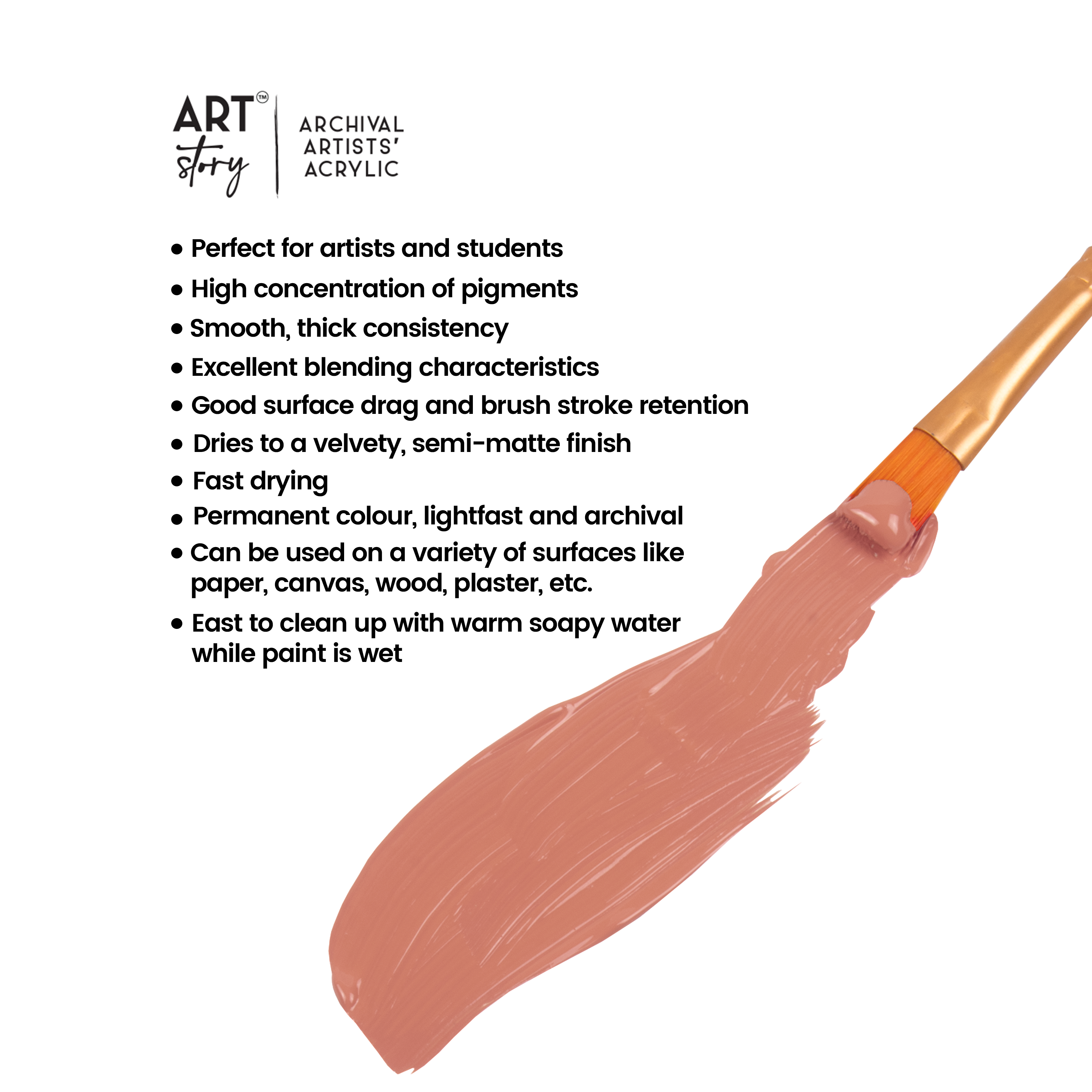 Artists Acrylic Colour Burnt Sienna 30ml Tube