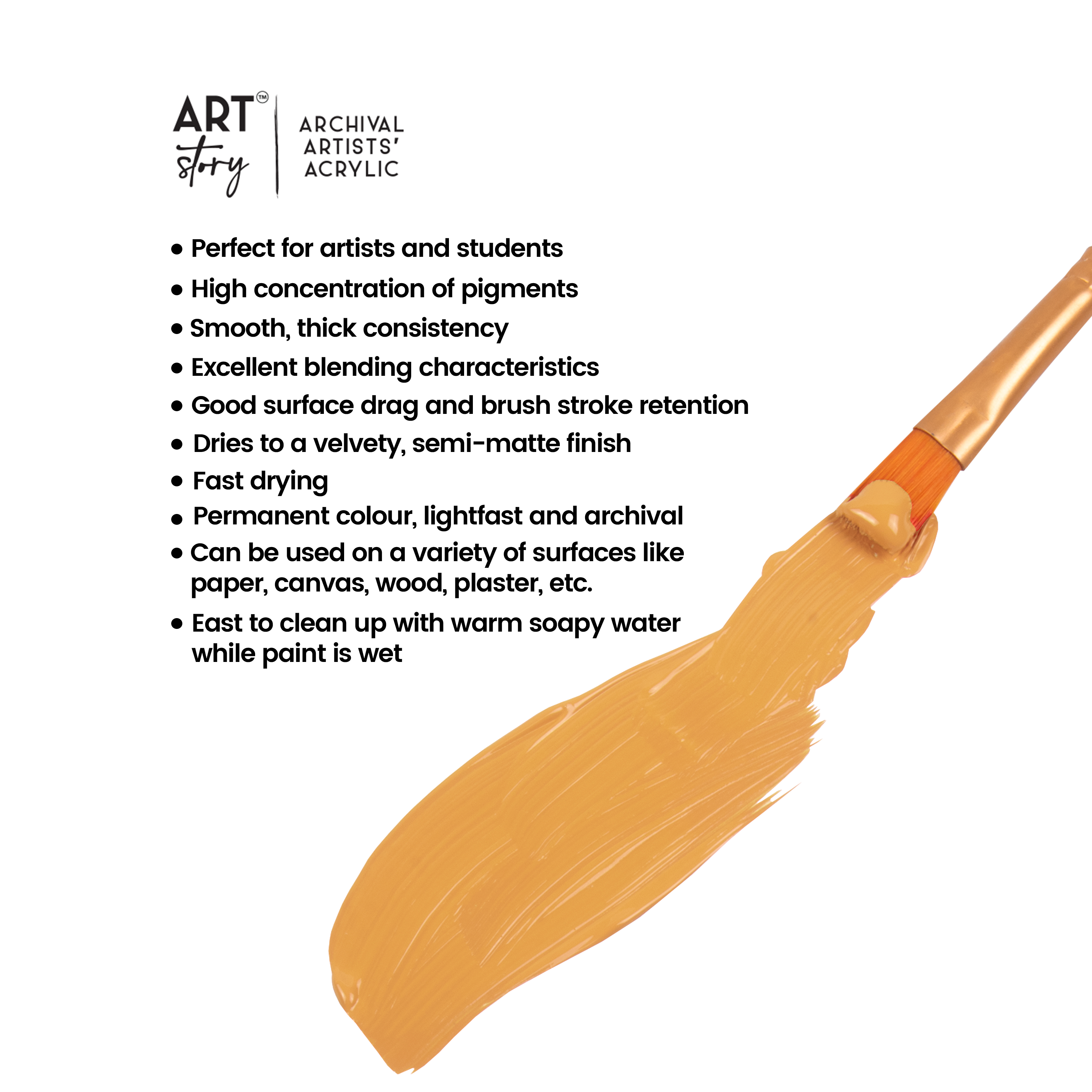 Artists Acrylic Colour Yellow Oxide 30ml Tube