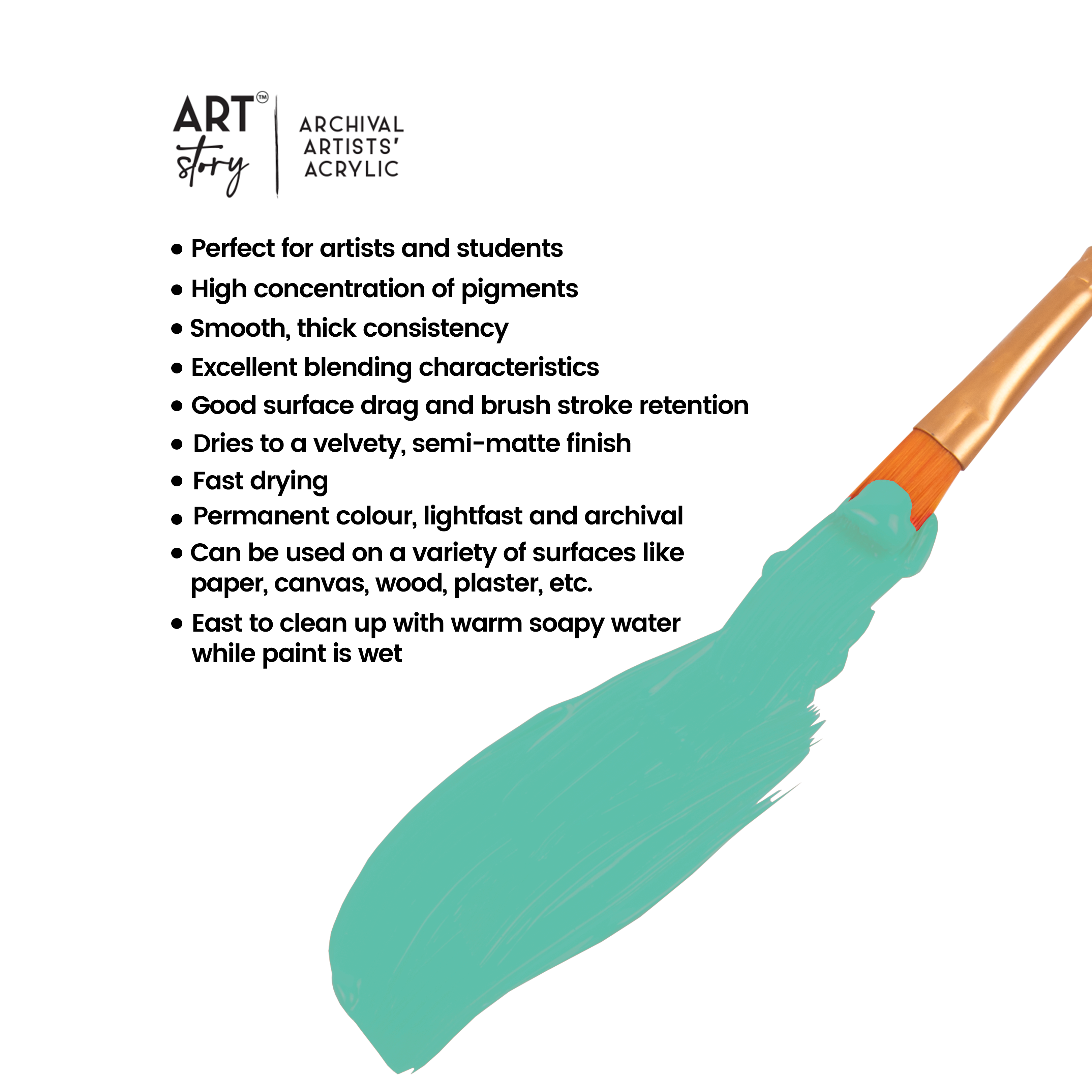 Artists Acrylic Colour Turquoise 30ml Tube