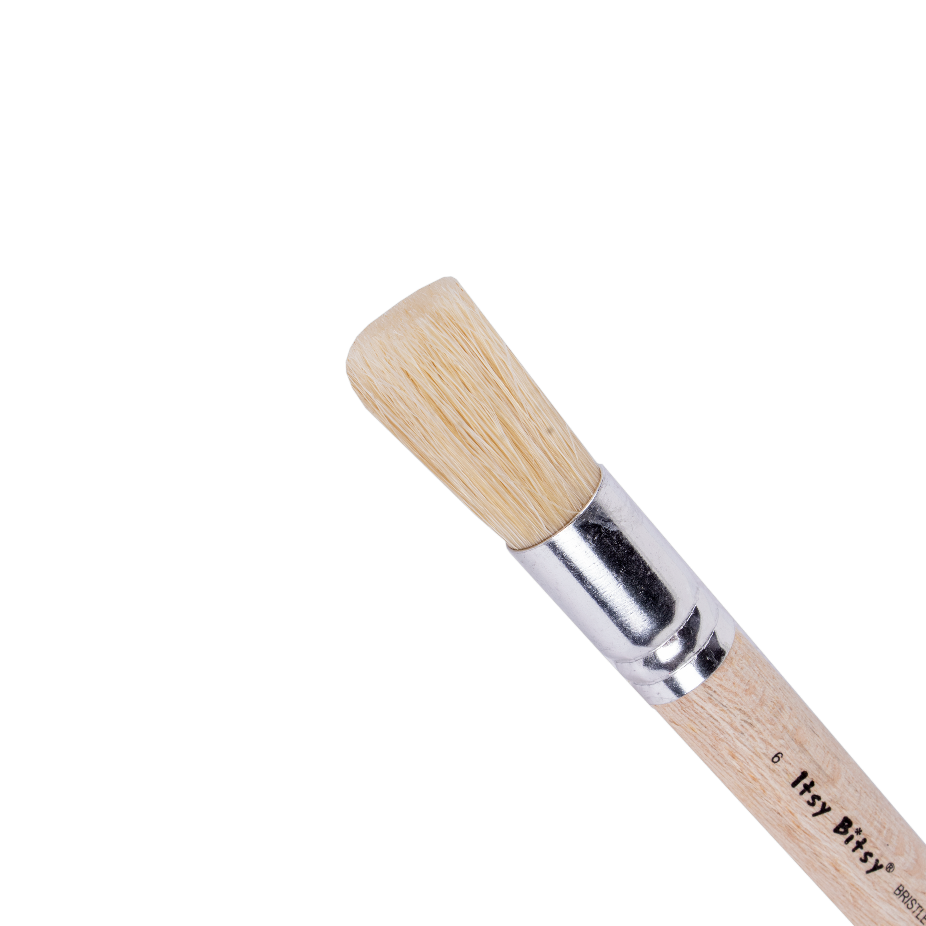 Stencil Brush Bristle Hair Wooden Handle Size.6 1 Pc