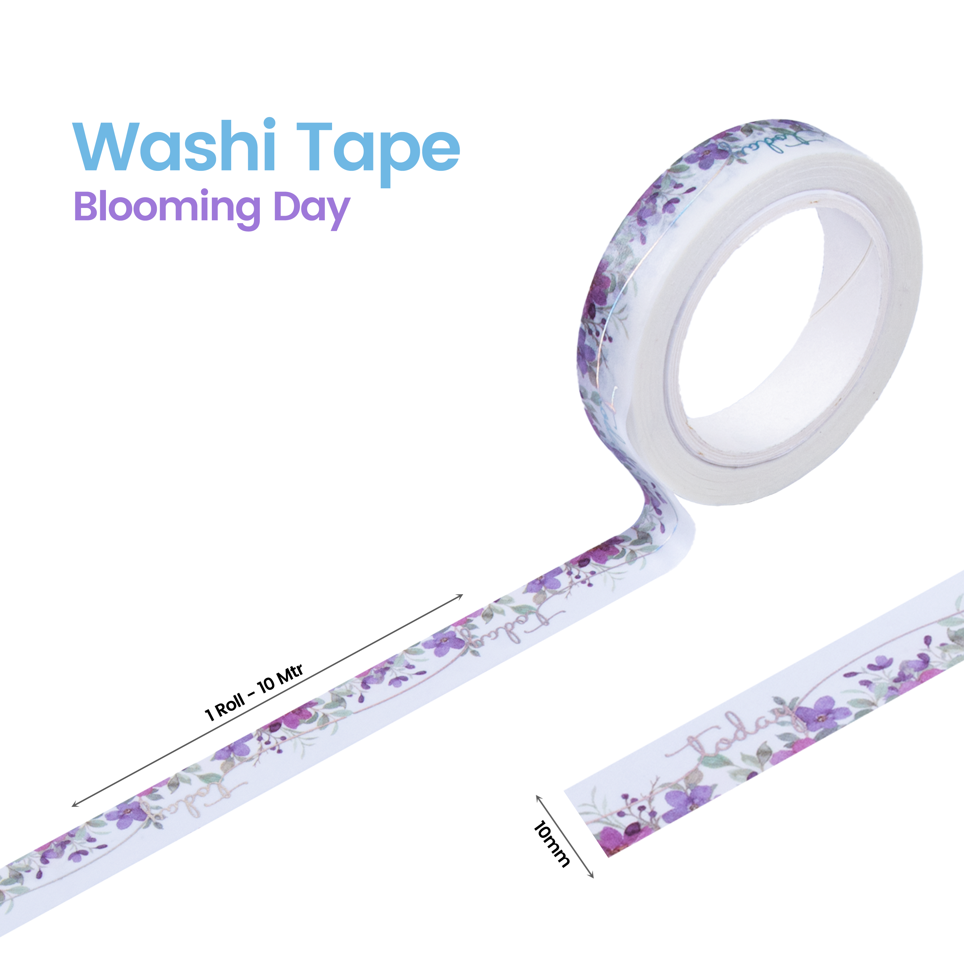 Washi Tape Blooming Day 10Mmx10Mtr 1Pc